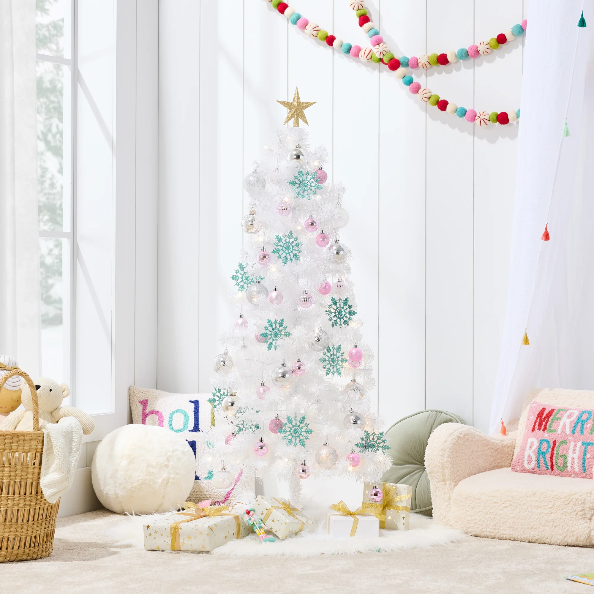 Prelit Colorful Mini Spruce Christmas Tree w/ LED Lights - 4ft - Image 74