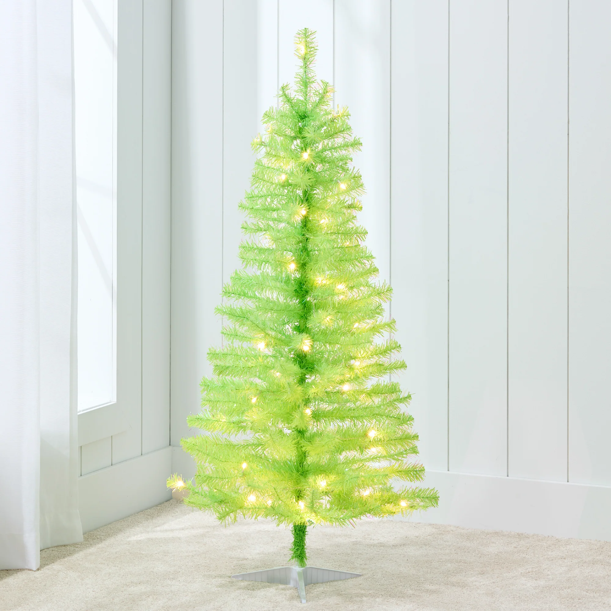 Prelit Colorful Mini Spruce Christmas Tree w/ LED Lights - 4ft - Image 89