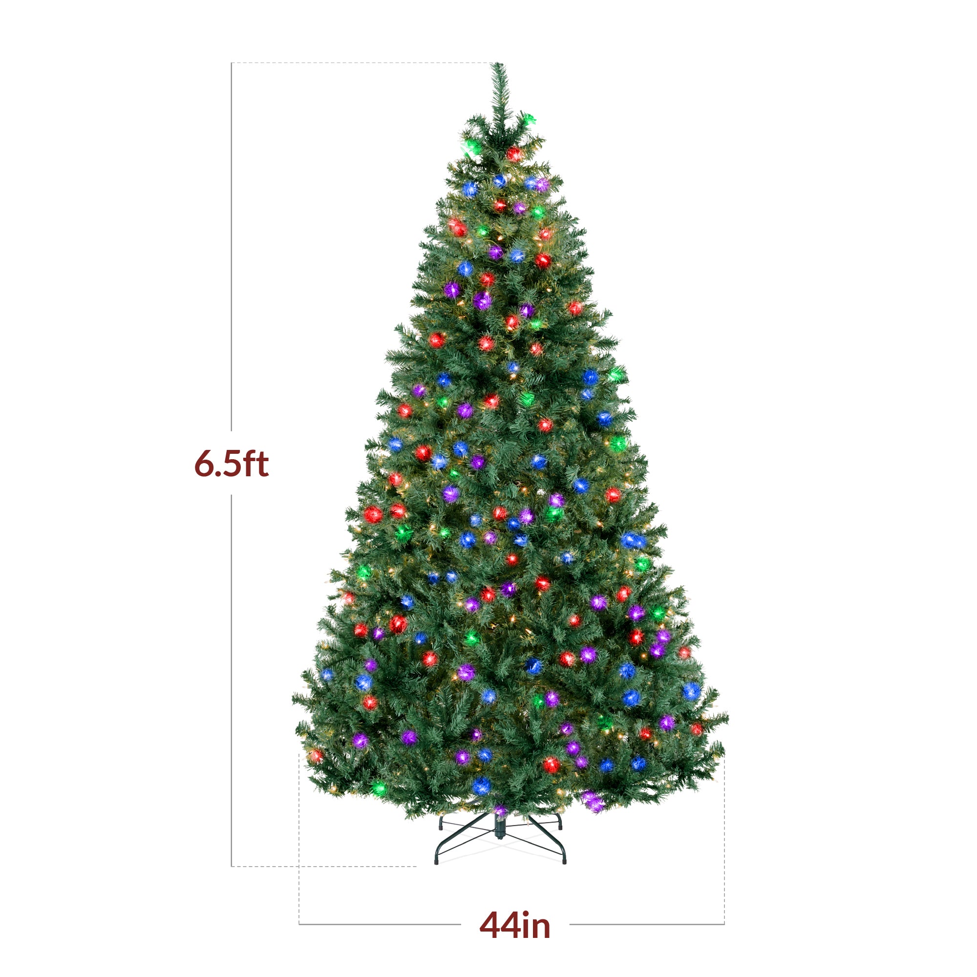 Premium Artificial Pre-Lit Pine Christmas Tree w/ 1,000 Tips, 250 Lights - Image 11