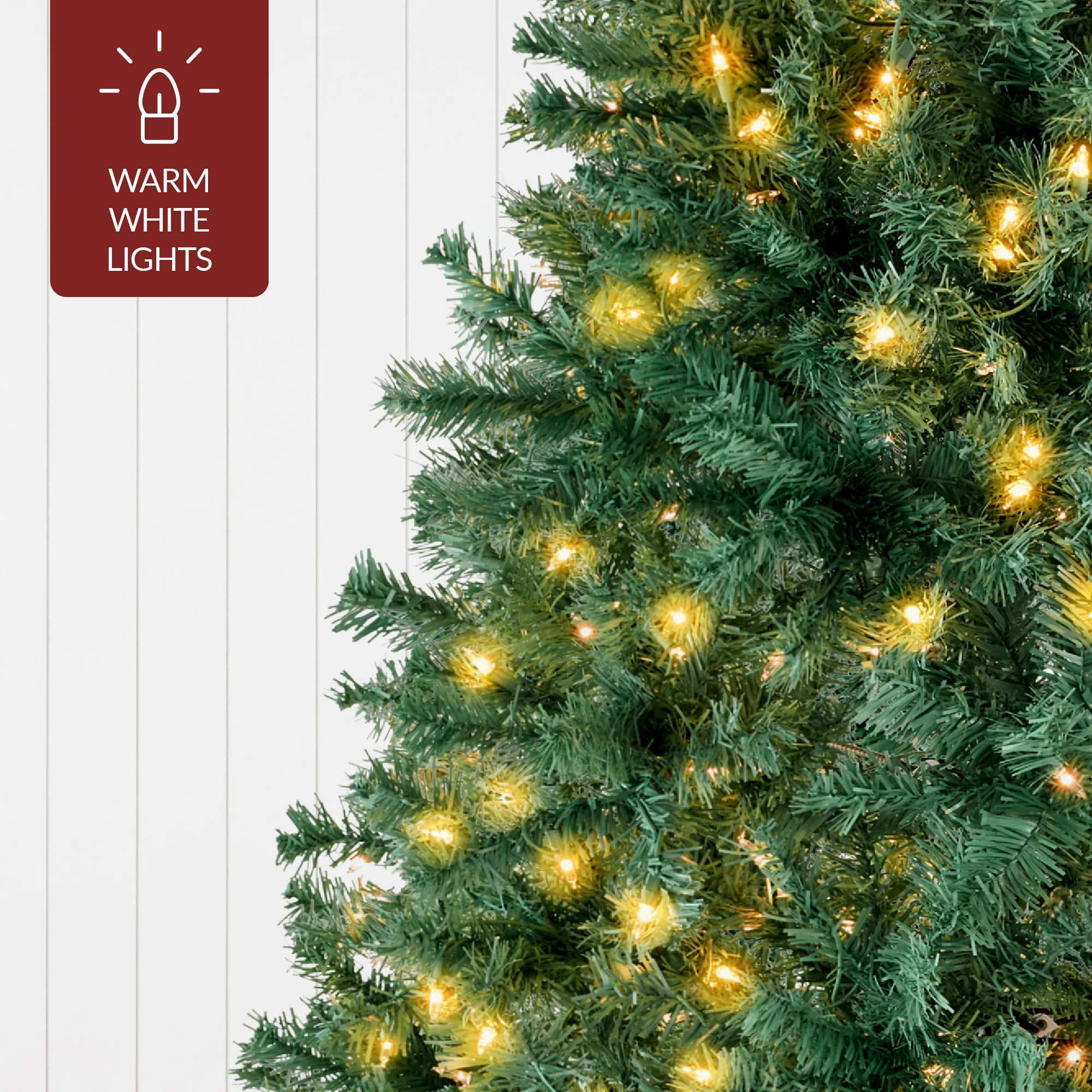 Premium Artificial Pre-Lit Pine Christmas Tree w/ 1,000 Tips, 250 Lights - Image 8