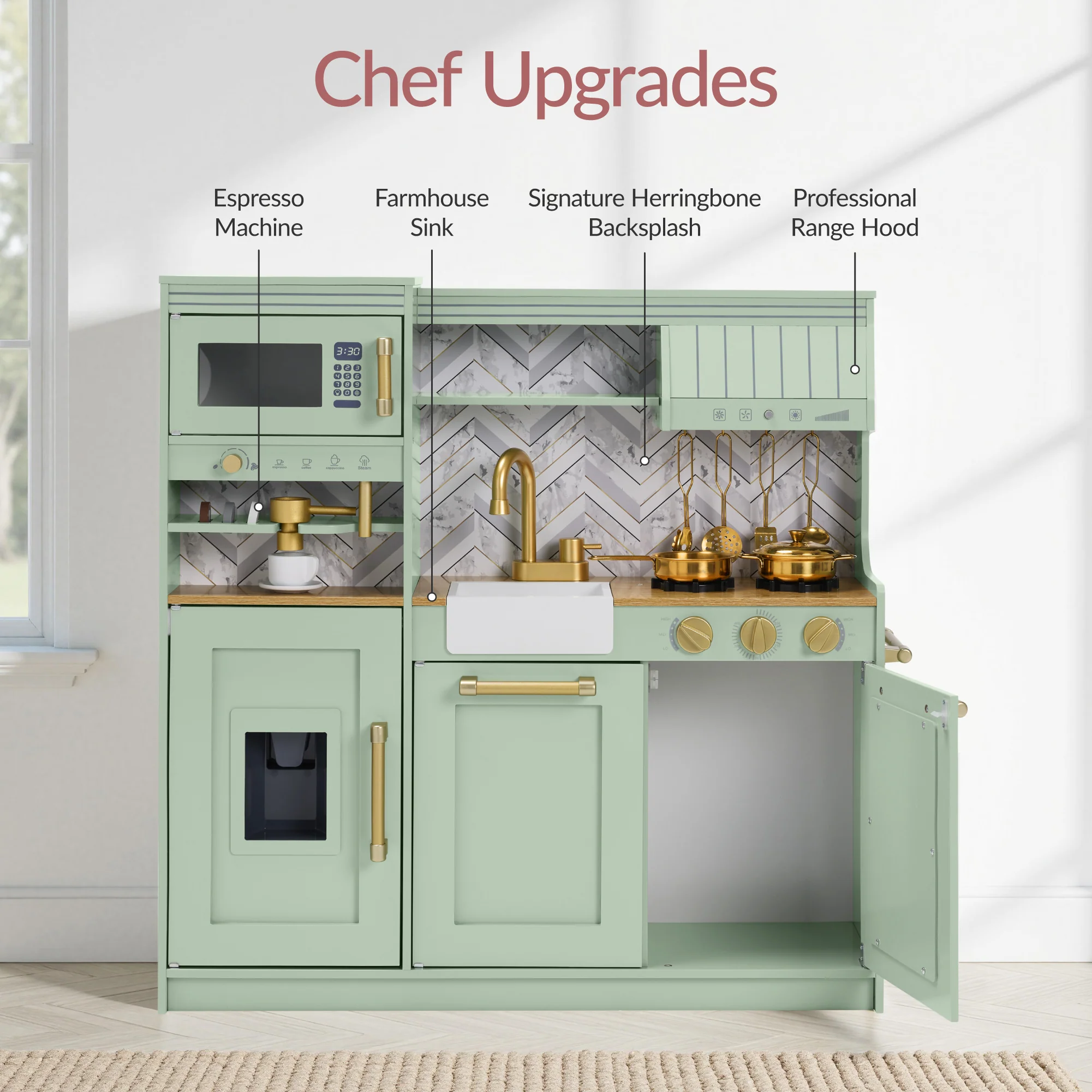 Pretend Play Kitchen with Espresso Machine - Image 13