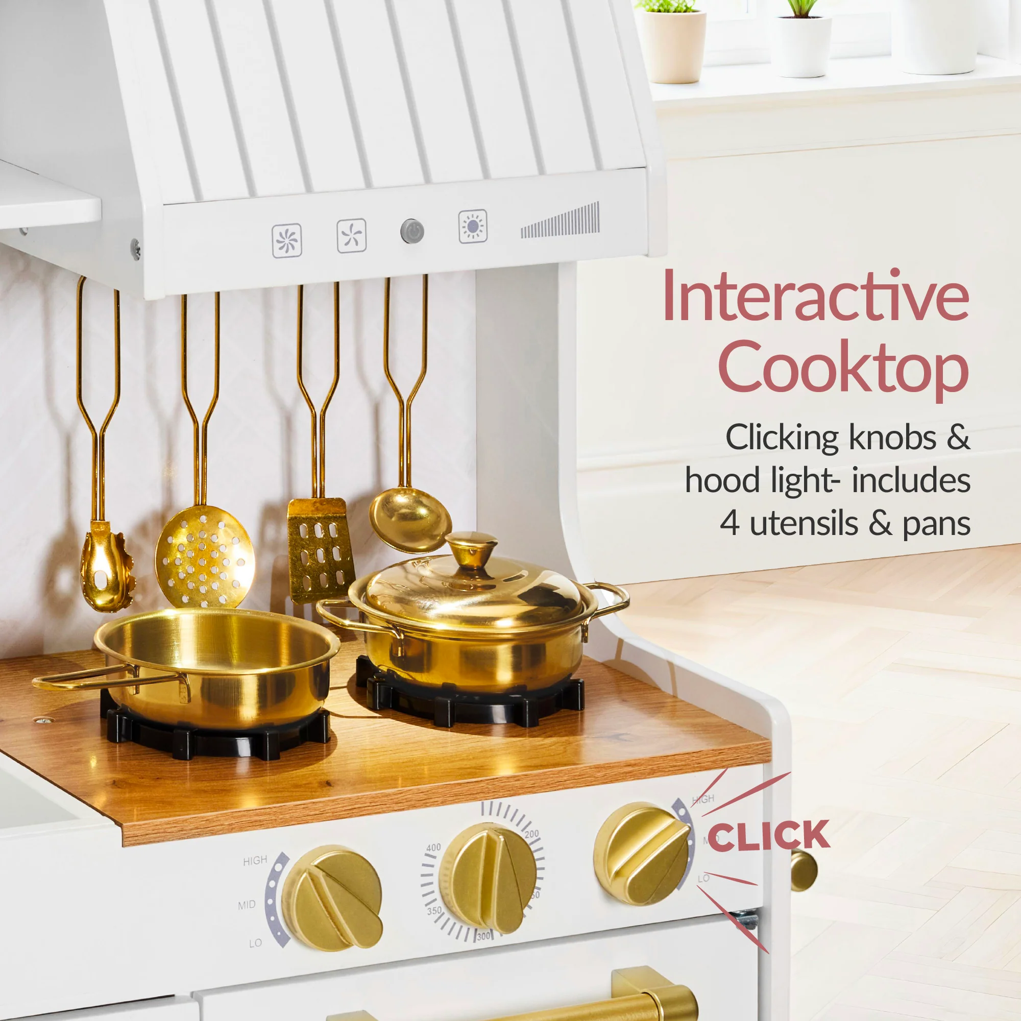 Pretend Play Kitchen with Espresso Machine - Image 4