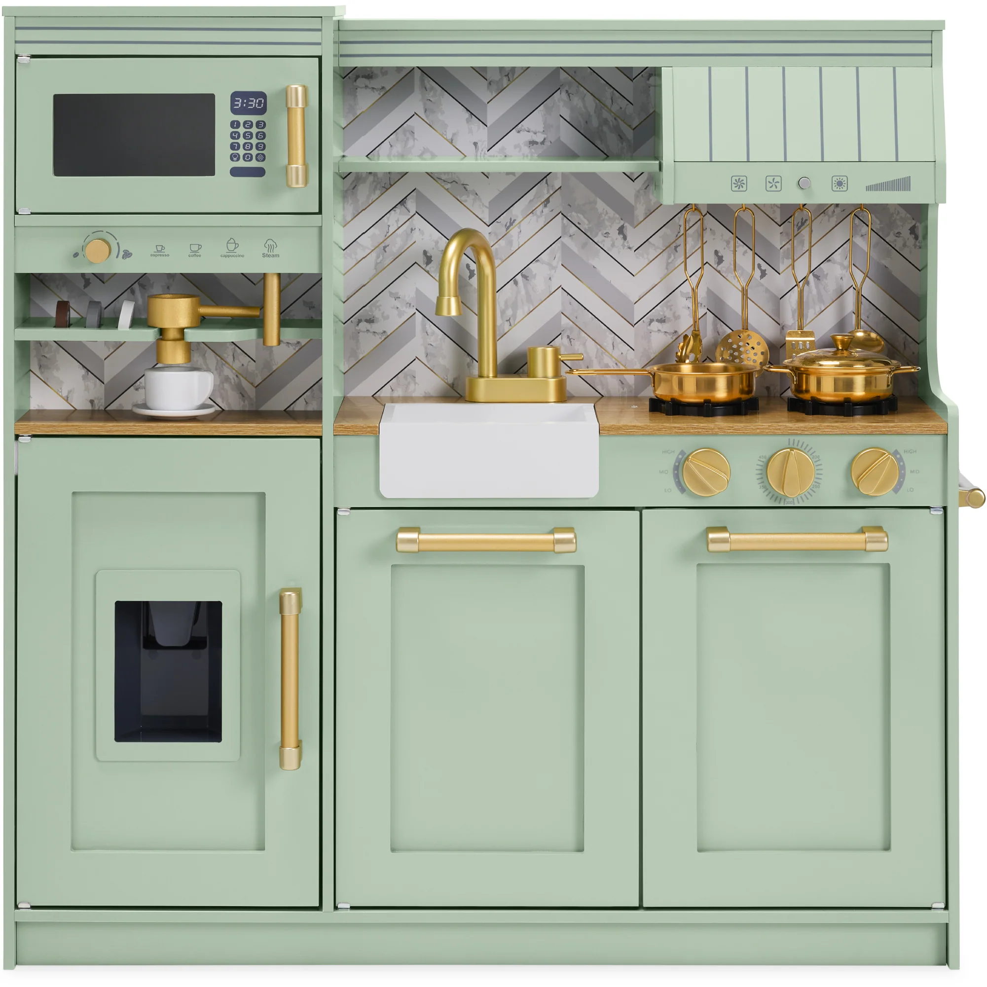 Pretend Play Kitchen with Espresso Machine - Image 9