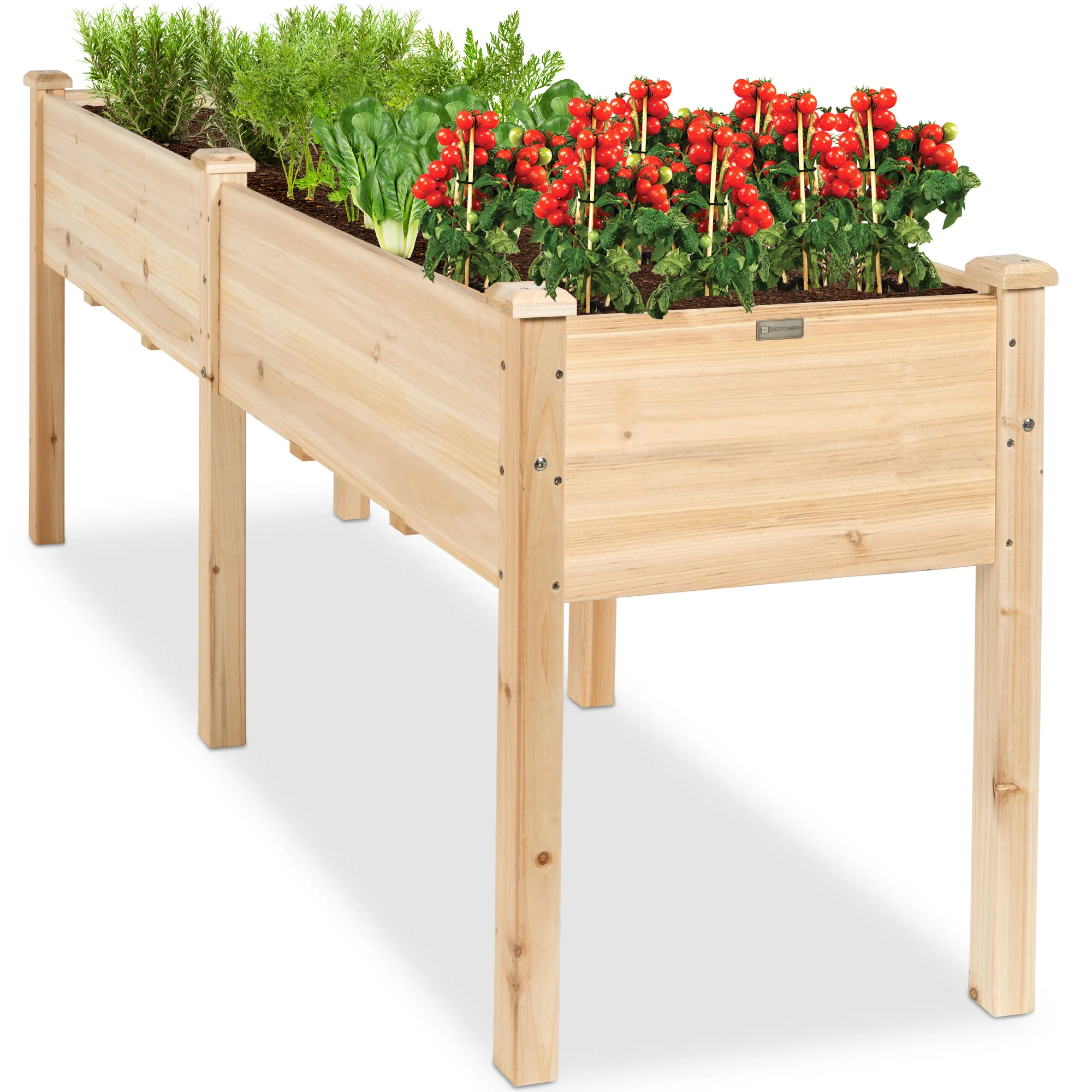 Raised Garden Bed, Elevated Wood Garden Planter Stand - 72x24x30in - Image 15