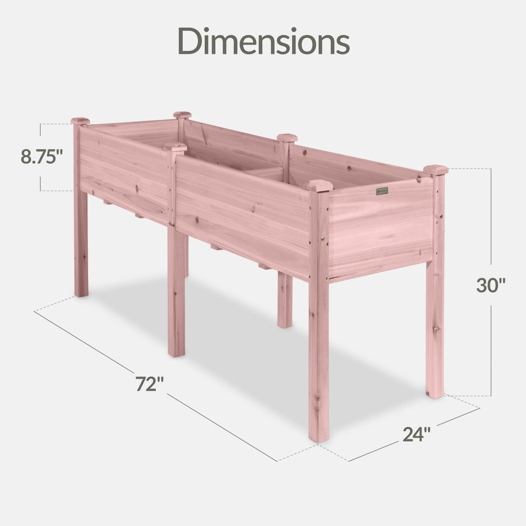Raised Garden Bed, Elevated Wood Garden Planter Stand - 72x24x30in - Image 30