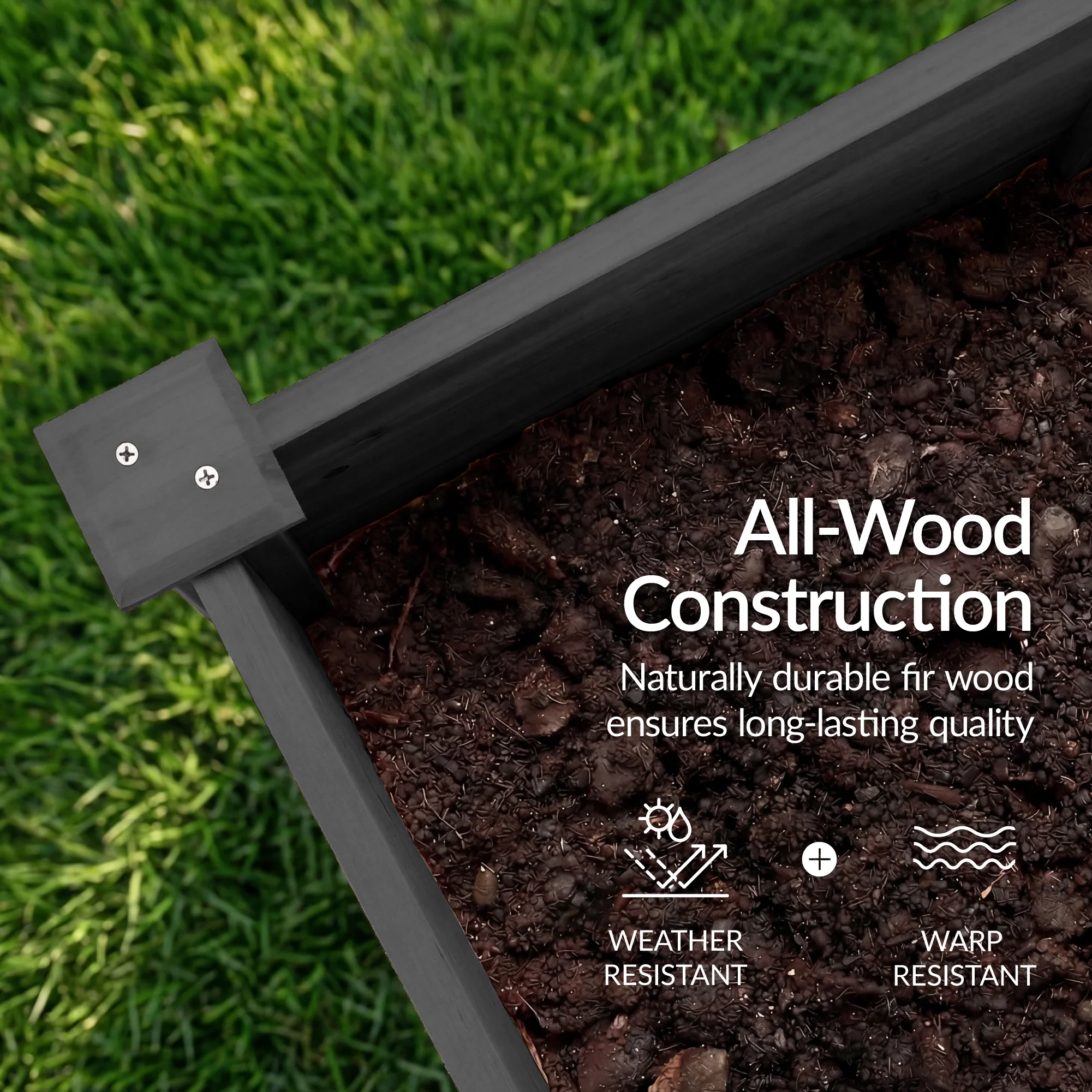 Raised Garden Bed, Elevated Wood Garden Planter Stand - 72x24x30in - Image 55