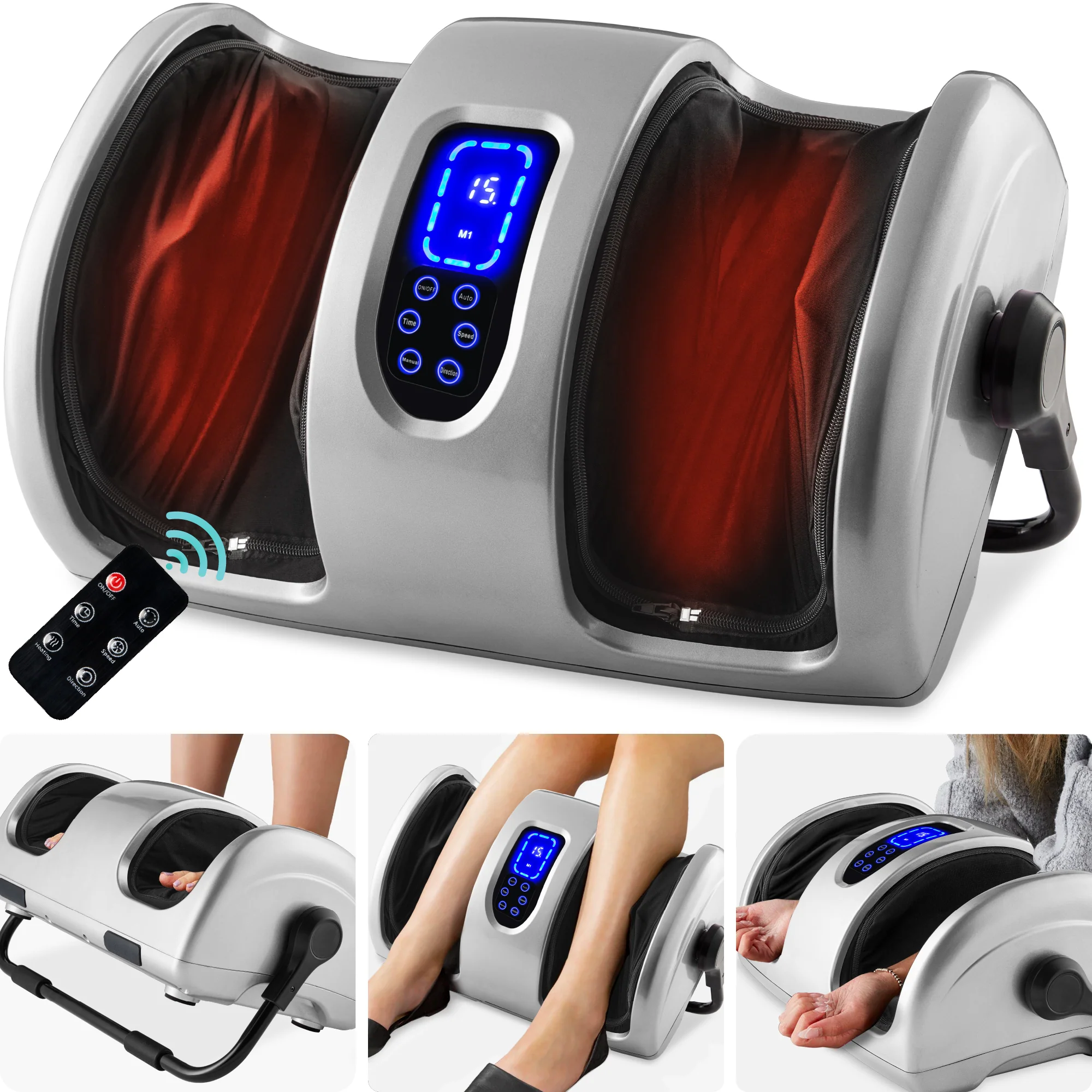 Reflexology Shiatsu Foot Massager w/ High-Intensity Rollers, Remote Control - Image 22
