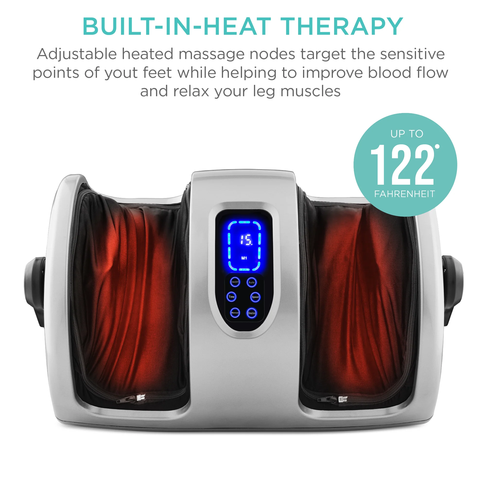 Reflexology Shiatsu Foot Massager w/ High-Intensity Rollers, Remote Control - Image 24