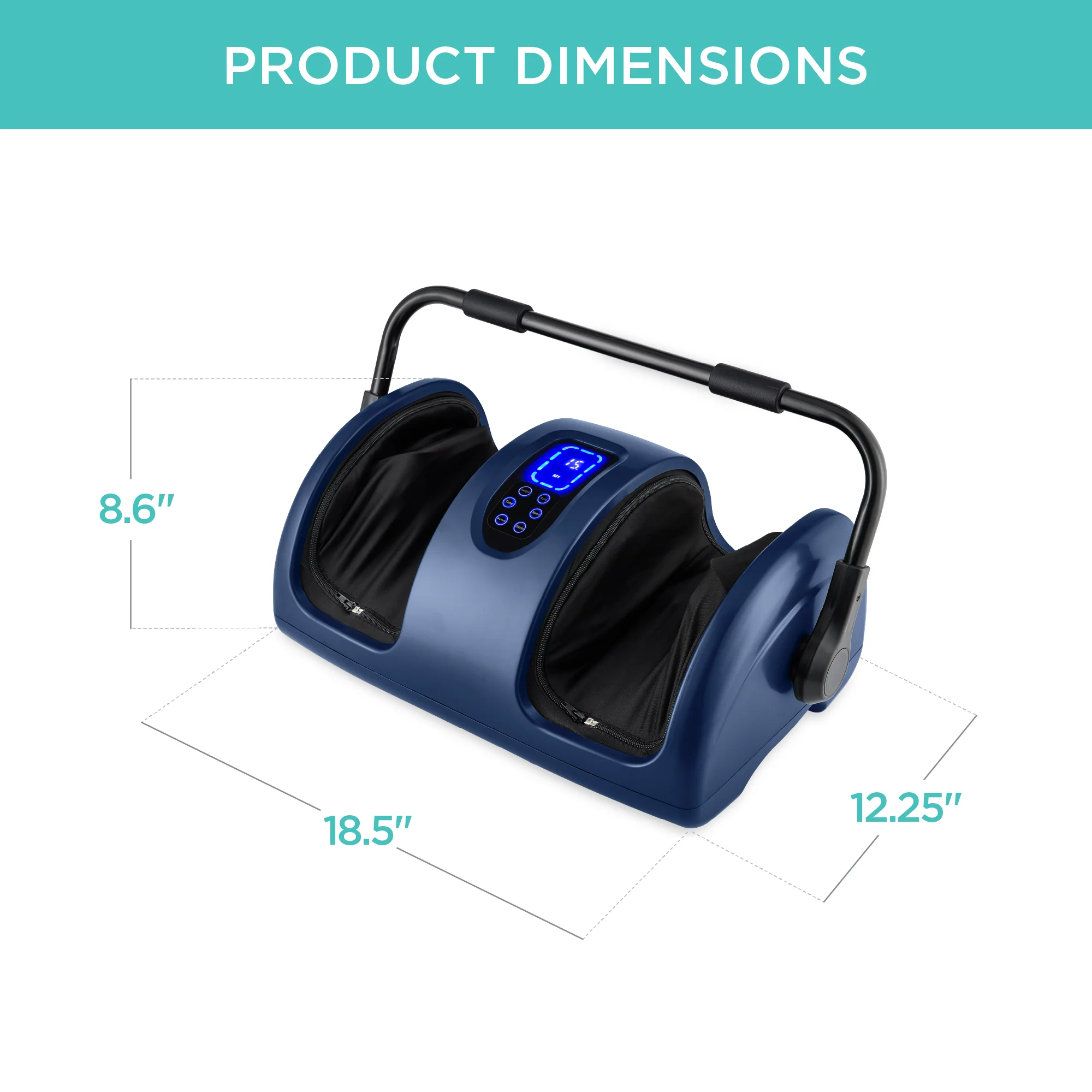 Reflexology Shiatsu Foot Massager w/ High-Intensity Rollers, Remote Control - Image 35
