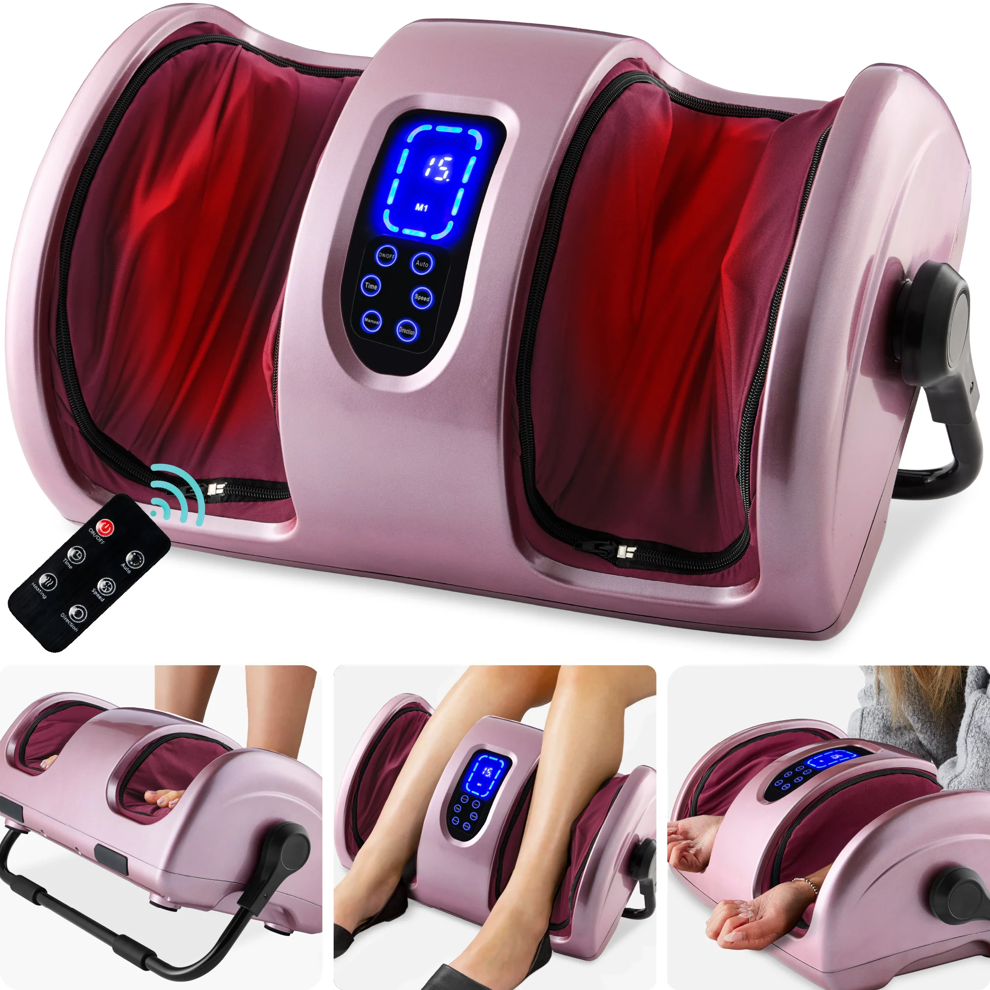 Reflexology Shiatsu Foot Massager w/ High-Intensity Rollers, Remote Control - Image 36