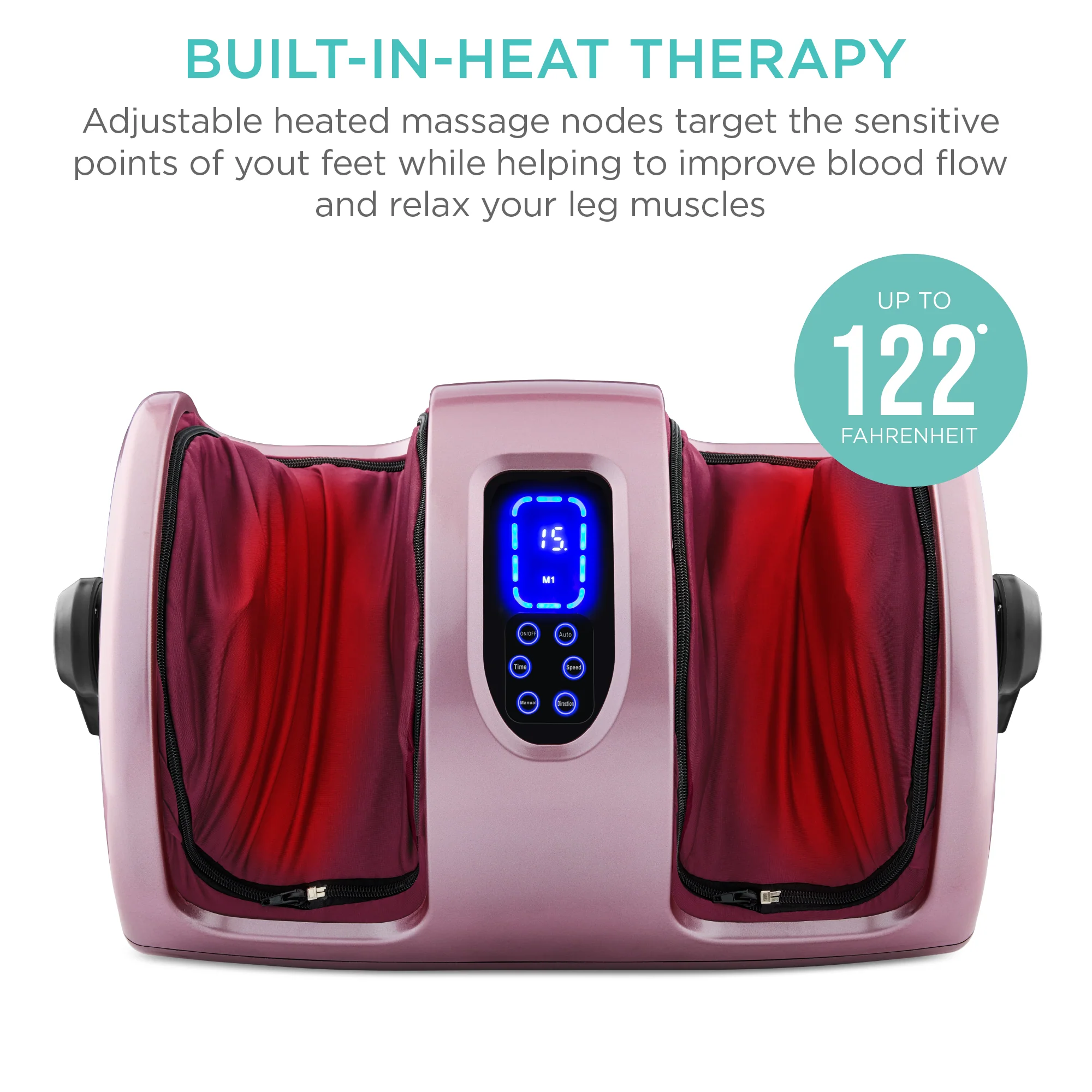 Reflexology Shiatsu Foot Massager w/ High-Intensity Rollers, Remote Control - Image 38