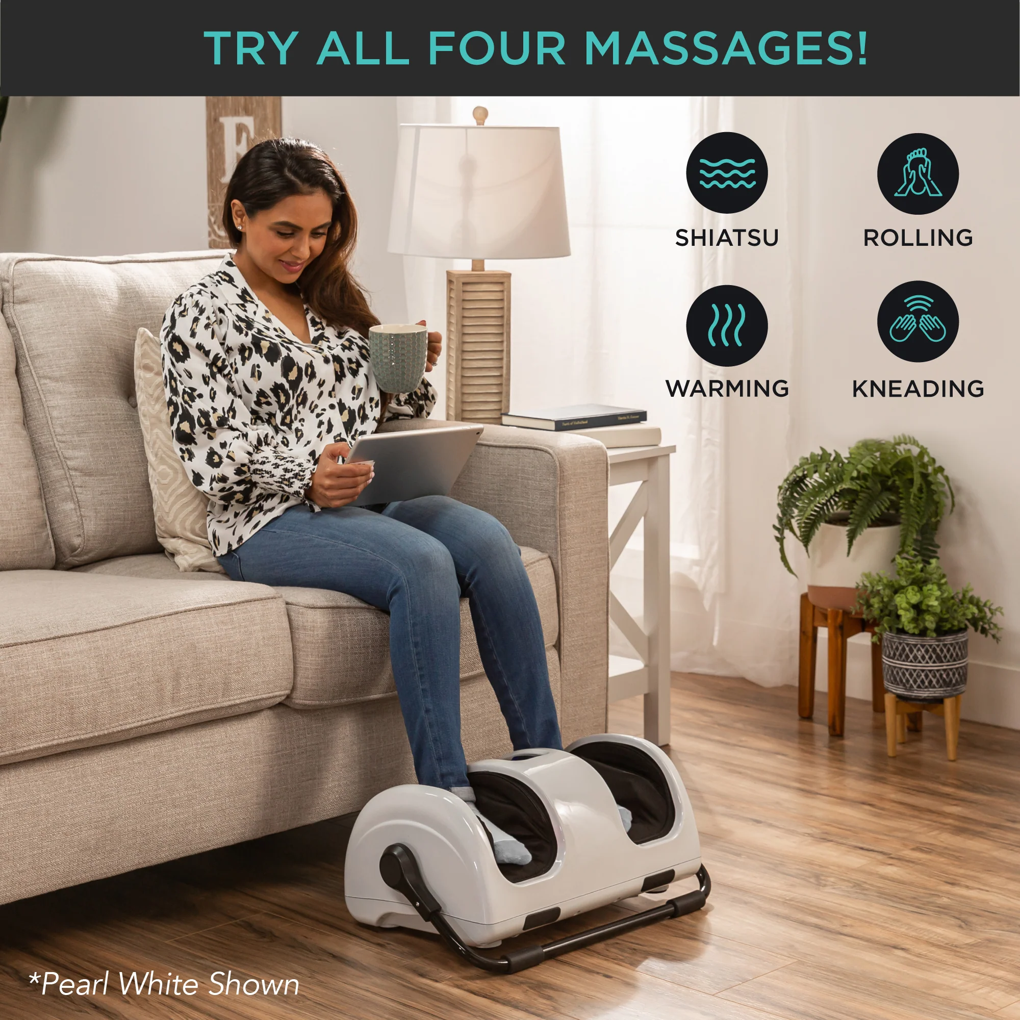 Reflexology Shiatsu Foot Massager w/ High-Intensity Rollers, Remote Control - Image 40