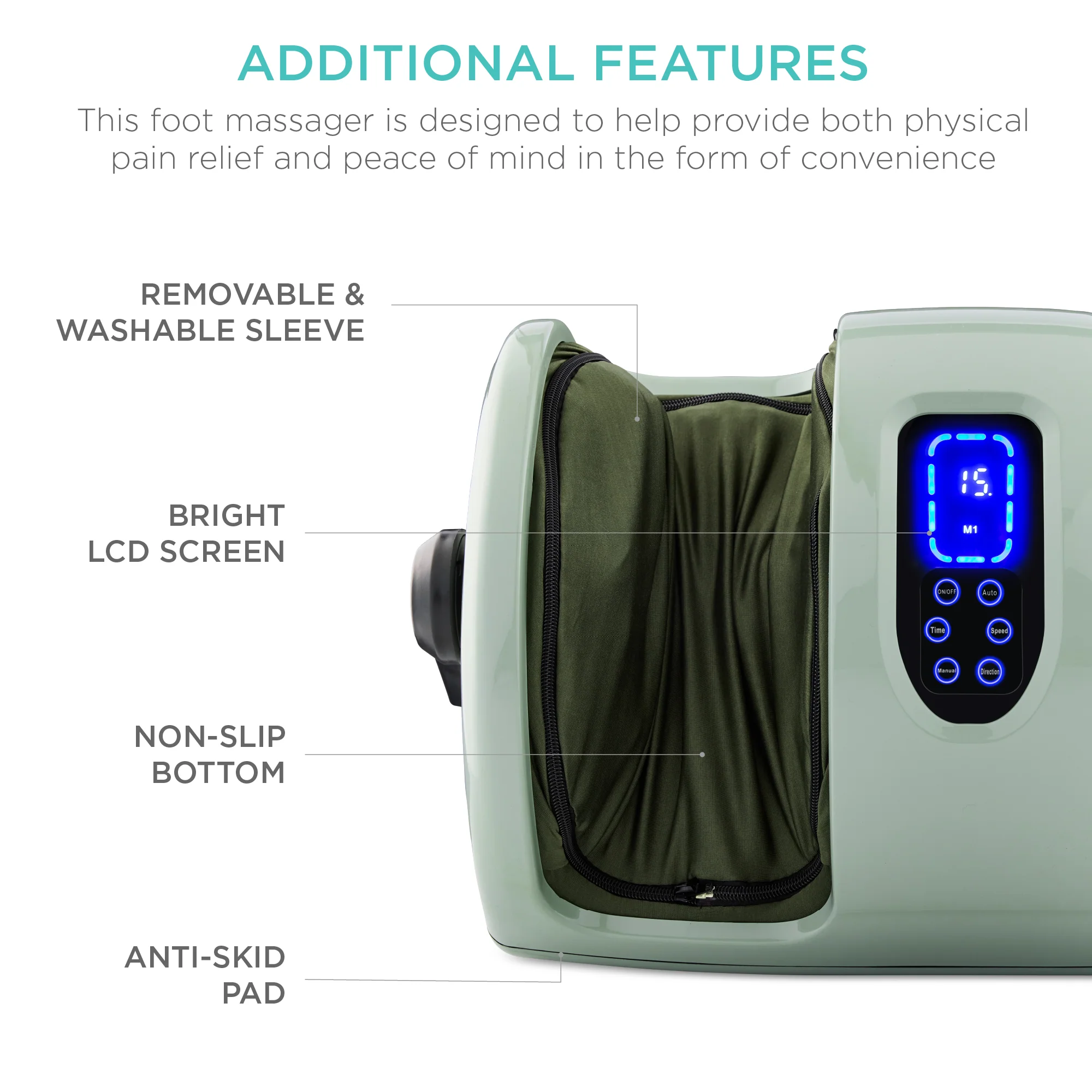 Reflexology Shiatsu Foot Massager w/ High-Intensity Rollers, Remote Control - Image 55