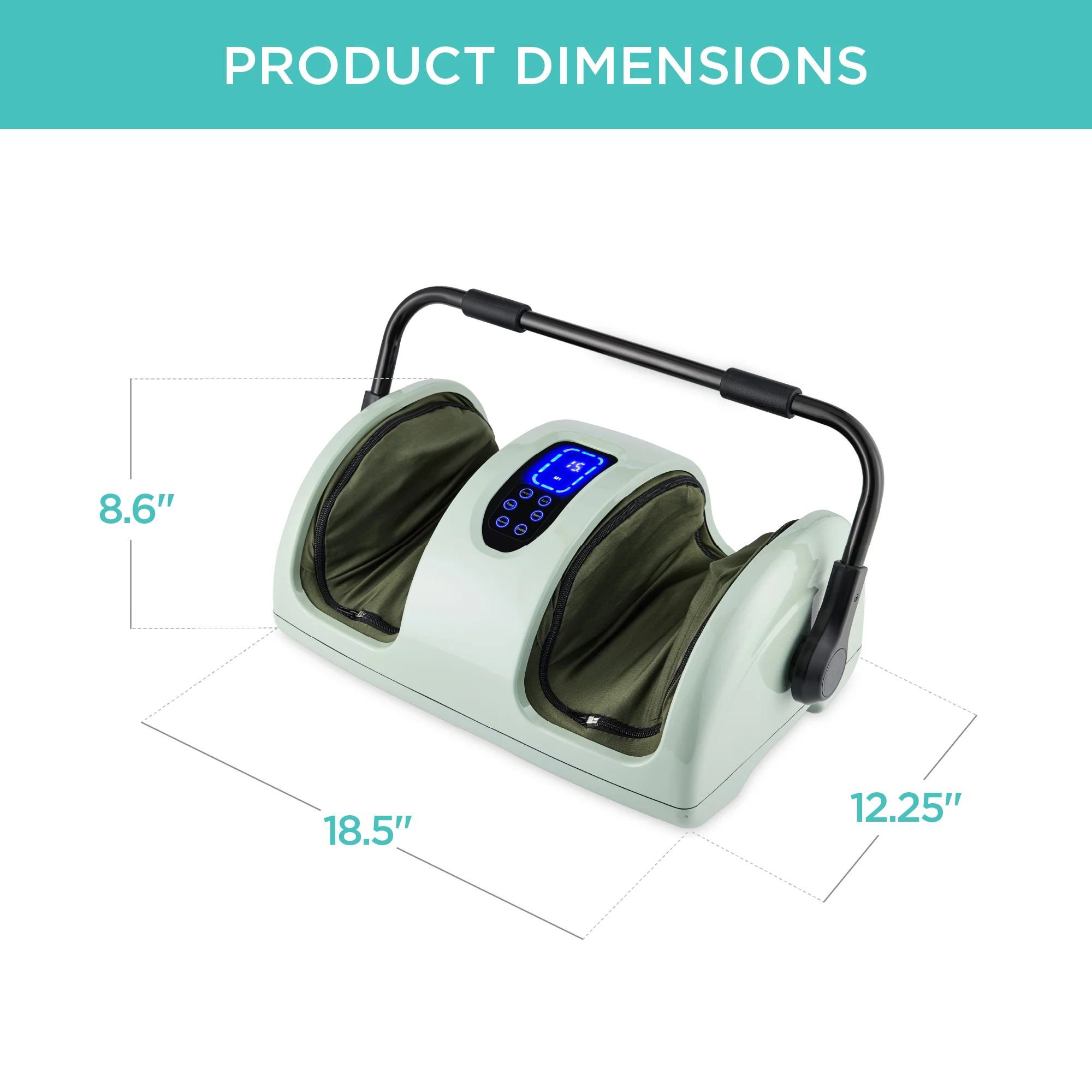 Reflexology Shiatsu Foot Massager w/ High-Intensity Rollers, Remote Control - Image 56