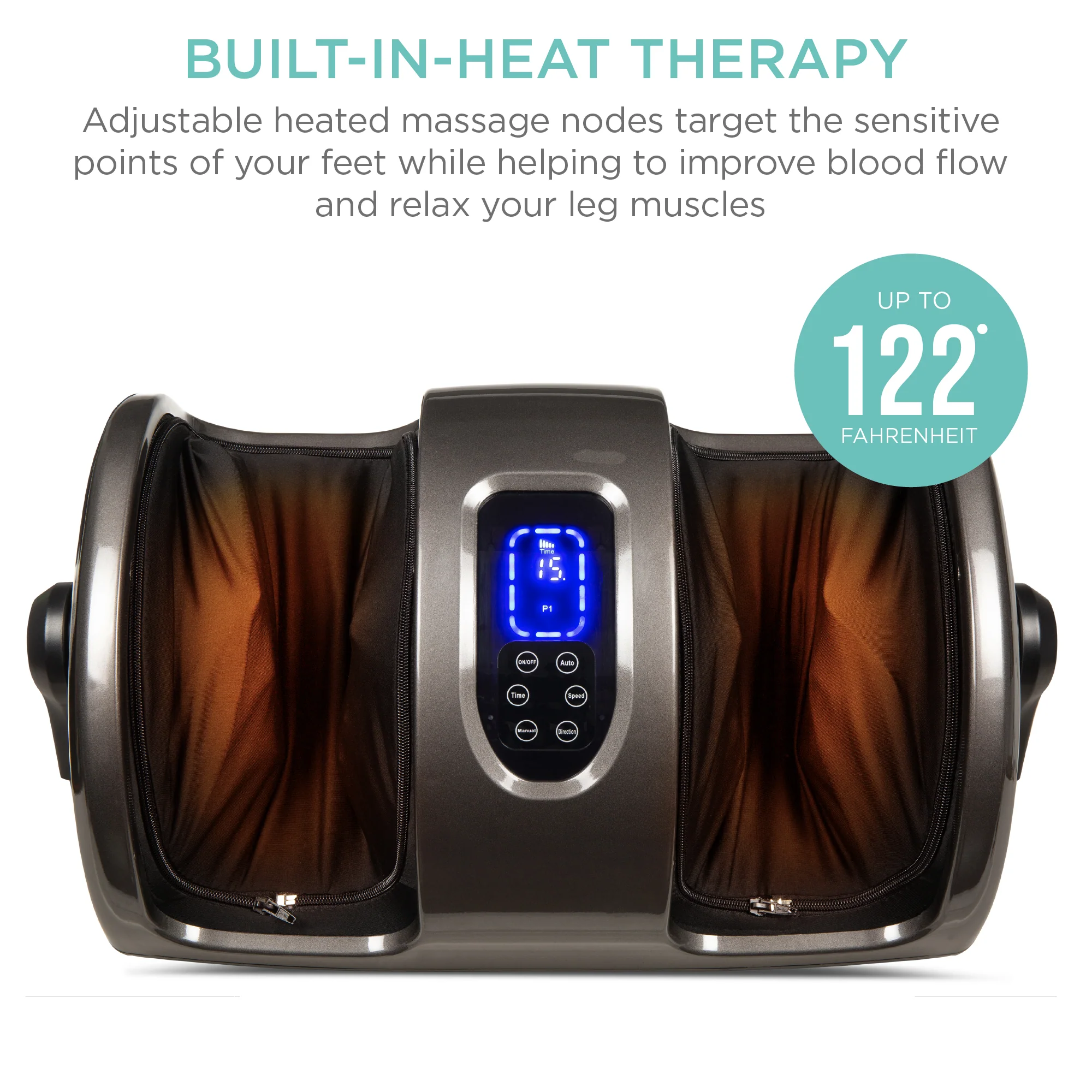 Reflexology Shiatsu Foot Massager w/ High-Intensity Rollers, Remote Control - Image 59