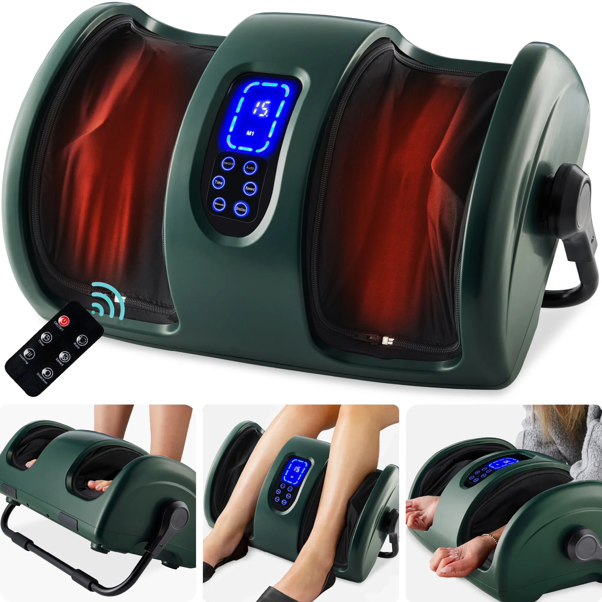 Reflexology Shiatsu Foot Massager w/ High-Intensity Rollers, Remote Control - Image 64