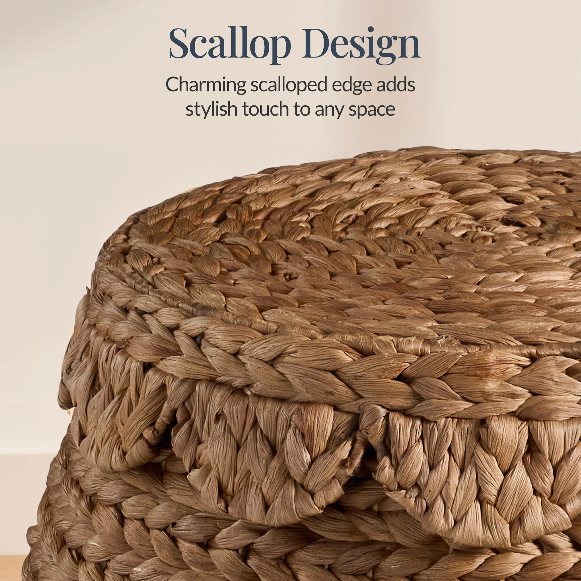 Scalloped Hyacinth Storage Tote Basket - Image 13