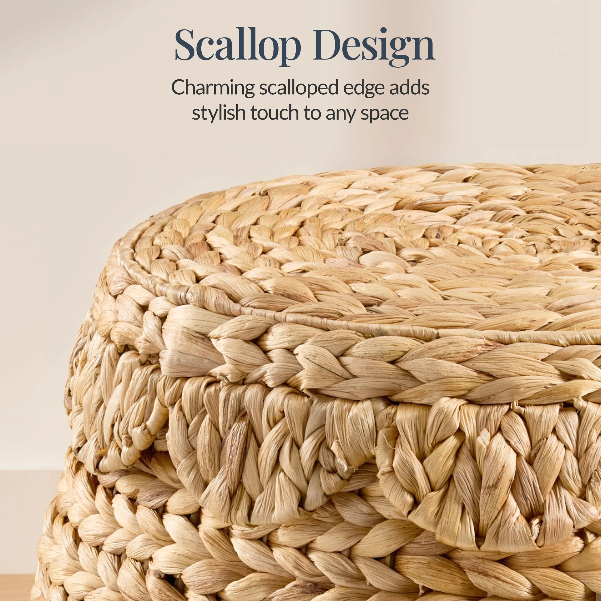 Scalloped Hyacinth Storage Tote Basket - Image 22