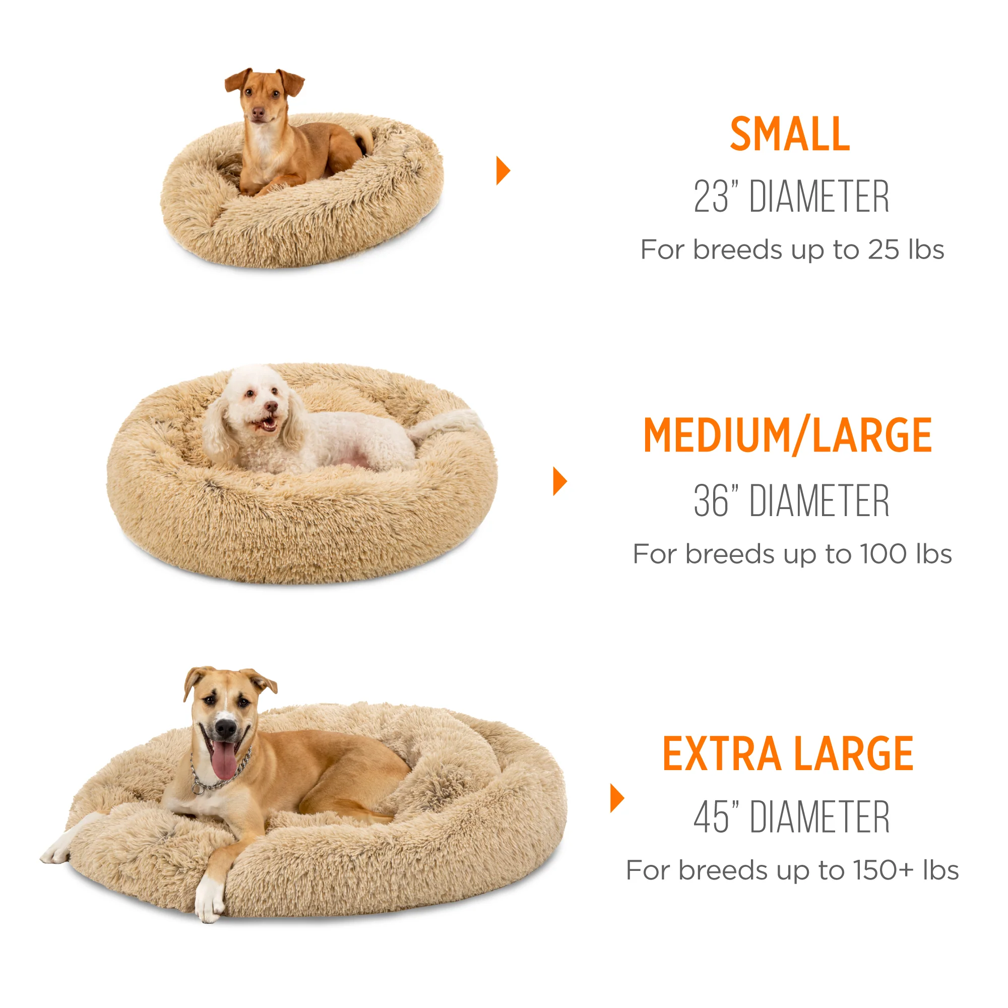 Self-Warming Shag Fur Calming Pet Bed w/ Water-Resistant Lining - Brown - Image 14
