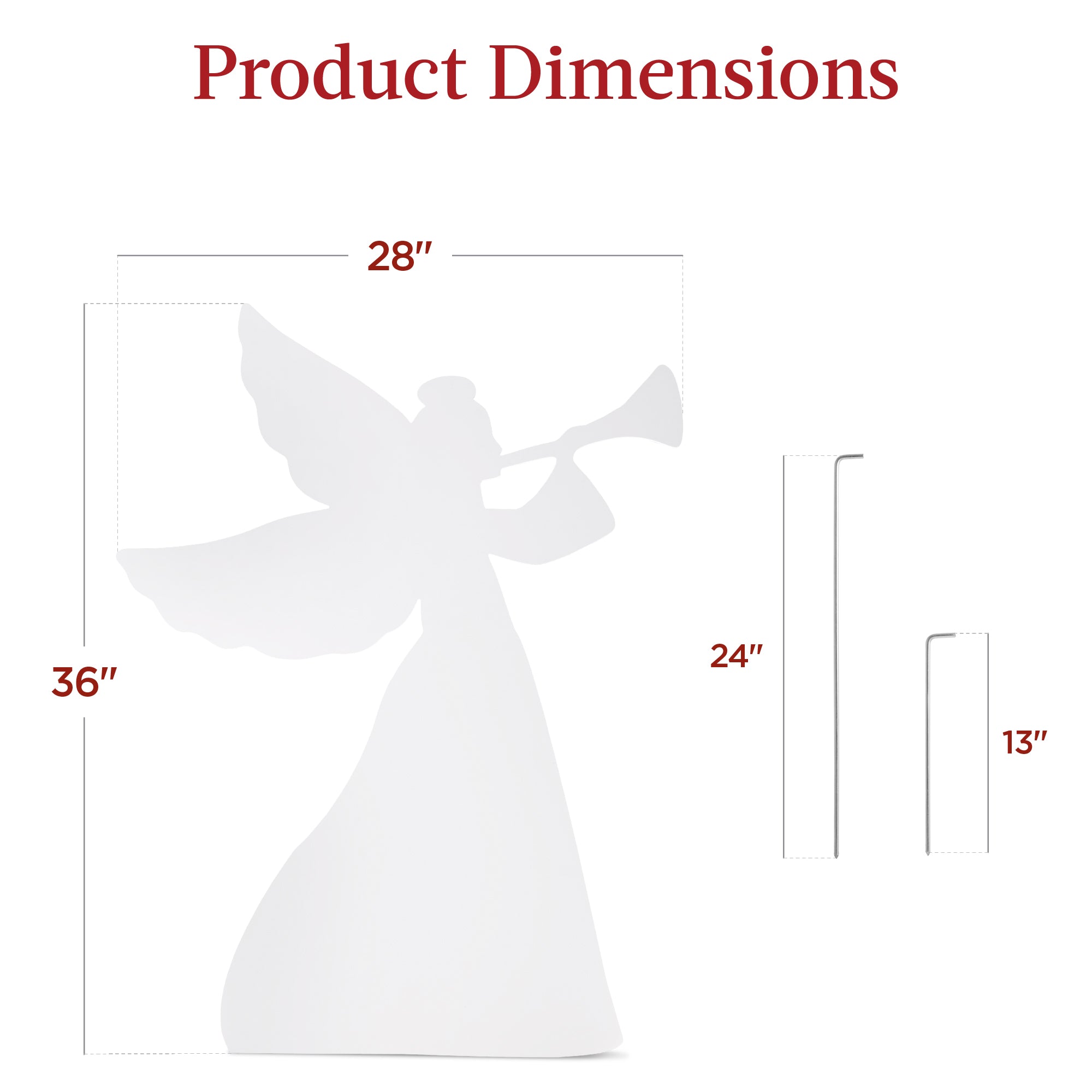 Set of 2 Christmas Angel Yard Decorations w/ Weather-Resistant PVC - 3ft - Image 7