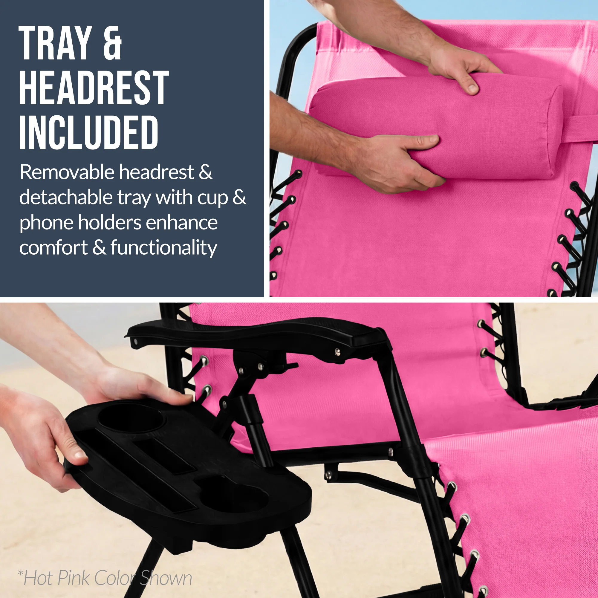 Set of 2 Extra Wide Adjustable Zero Gravity Patio Chair Recliners - Image 120
