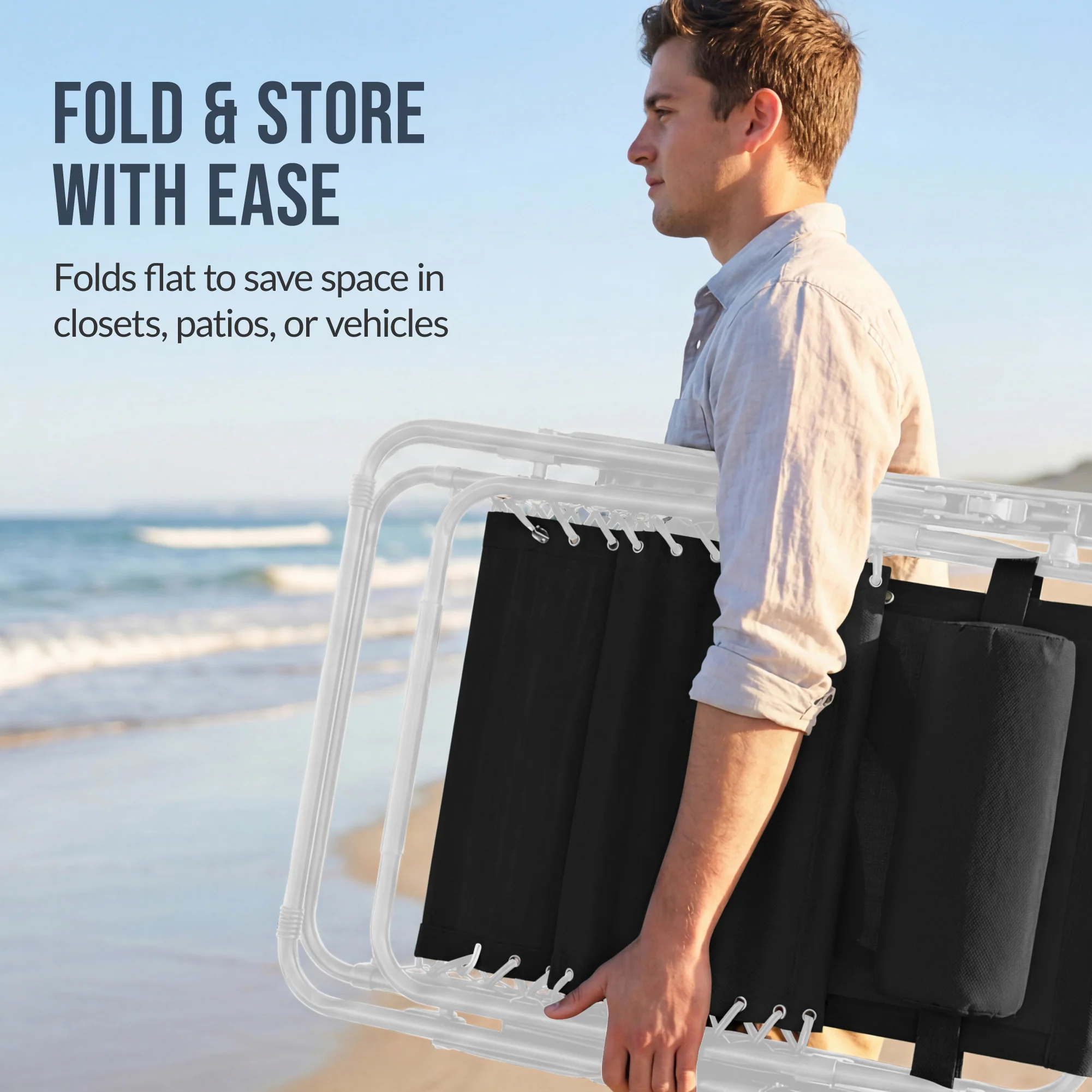 Set of 2 Extra Wide Adjustable Zero Gravity Patio Chair Recliners - Image 127
