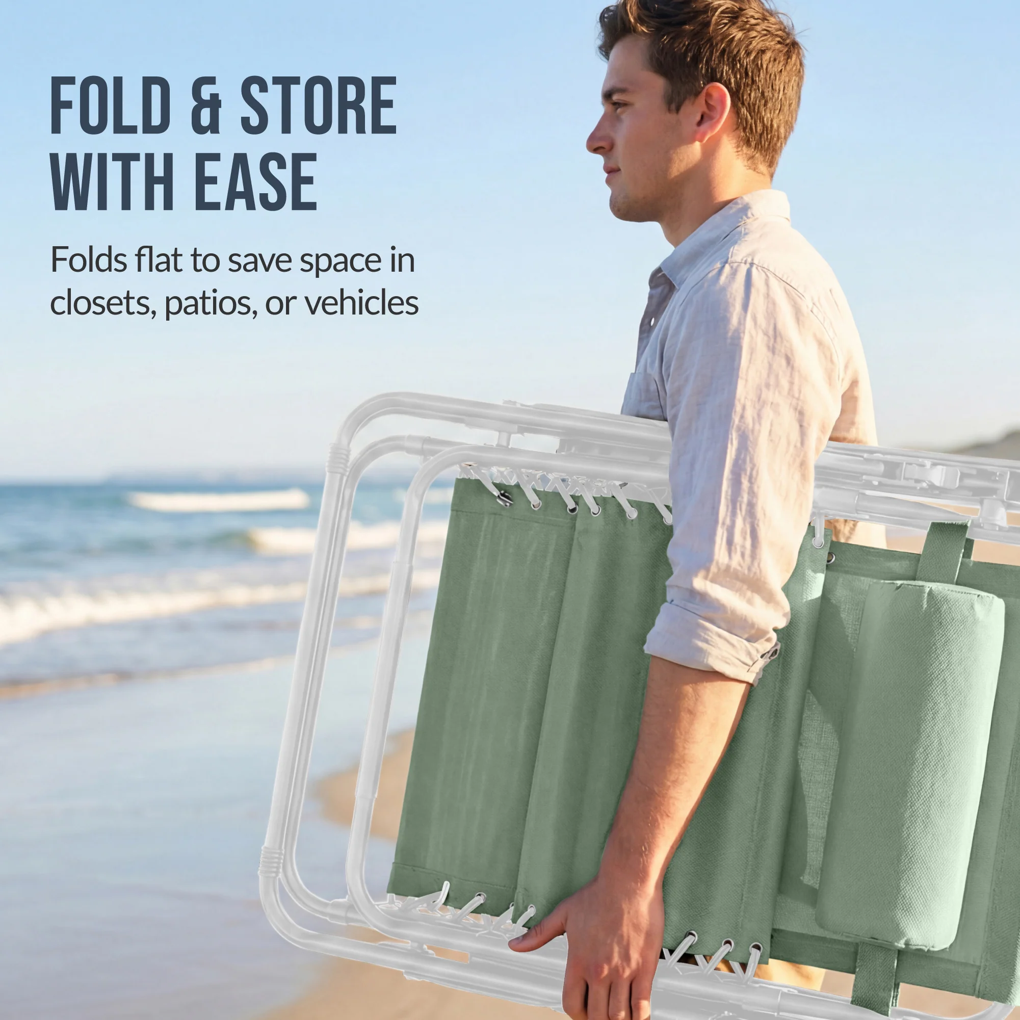 Set of 2 Extra Wide Adjustable Zero Gravity Patio Chair Recliners - Image 231