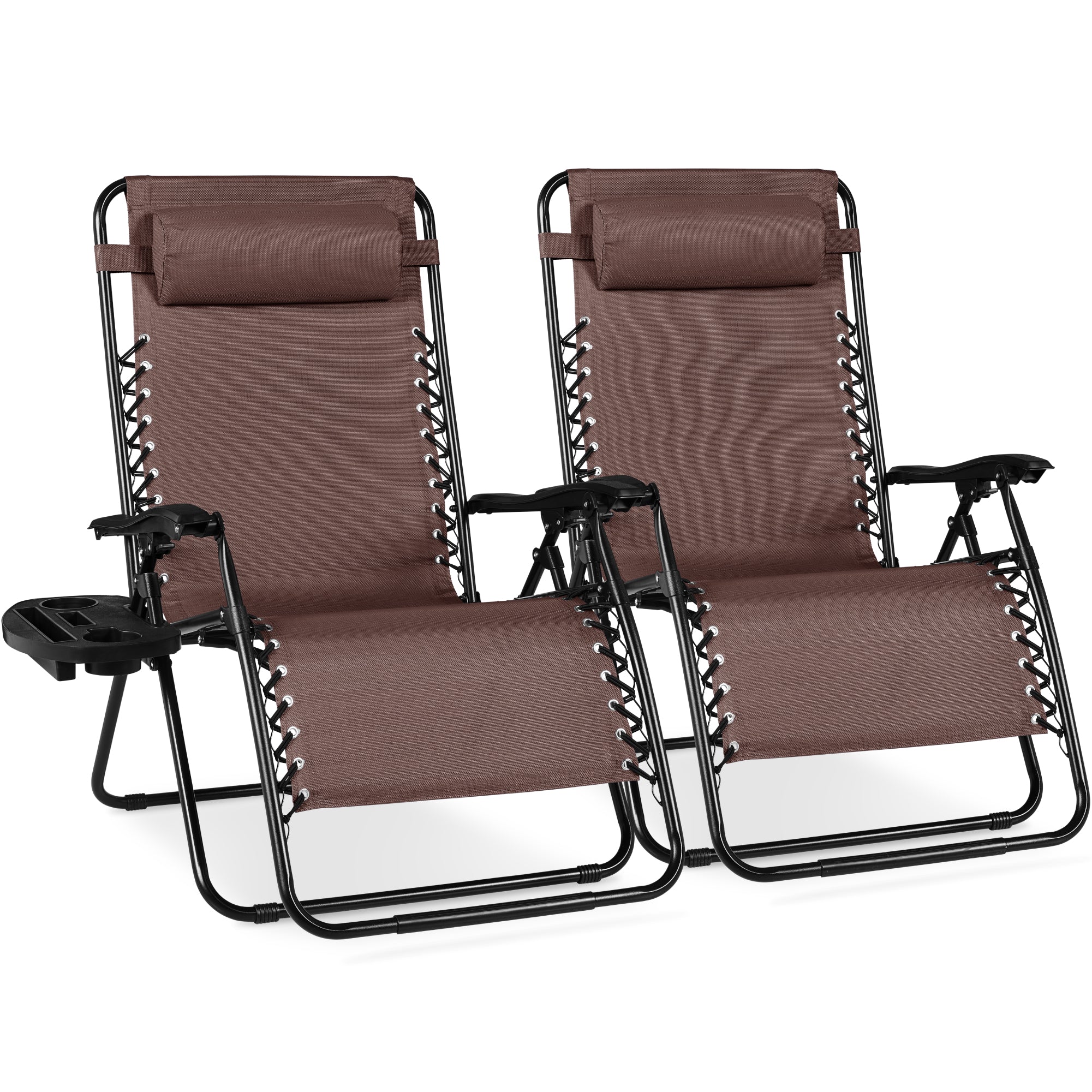 Set of 2 Extra Wide Adjustable Zero Gravity Patio Chair Recliners - Image 41