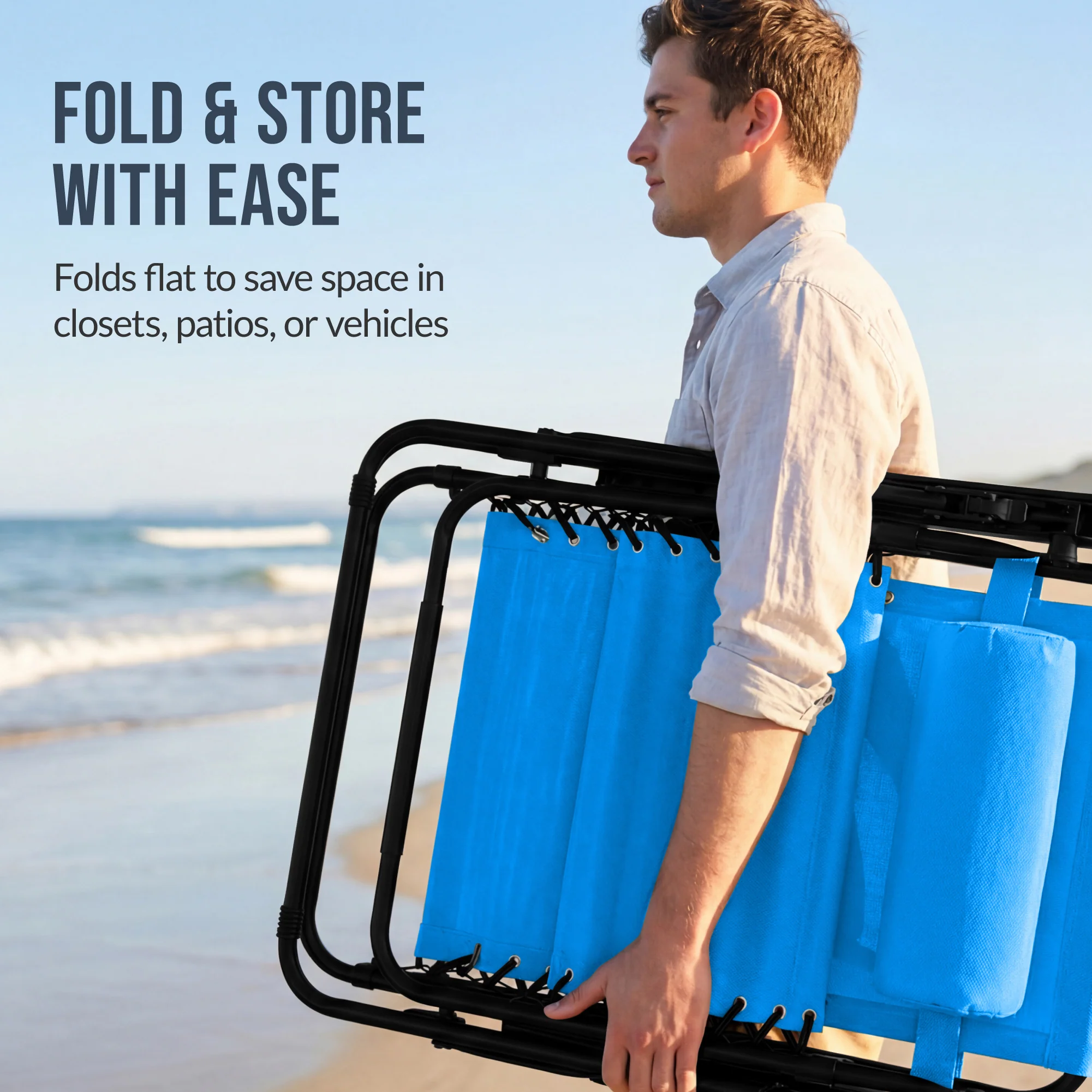 Set of 2 Extra Wide Adjustable Zero Gravity Patio Chair Recliners - Image 55