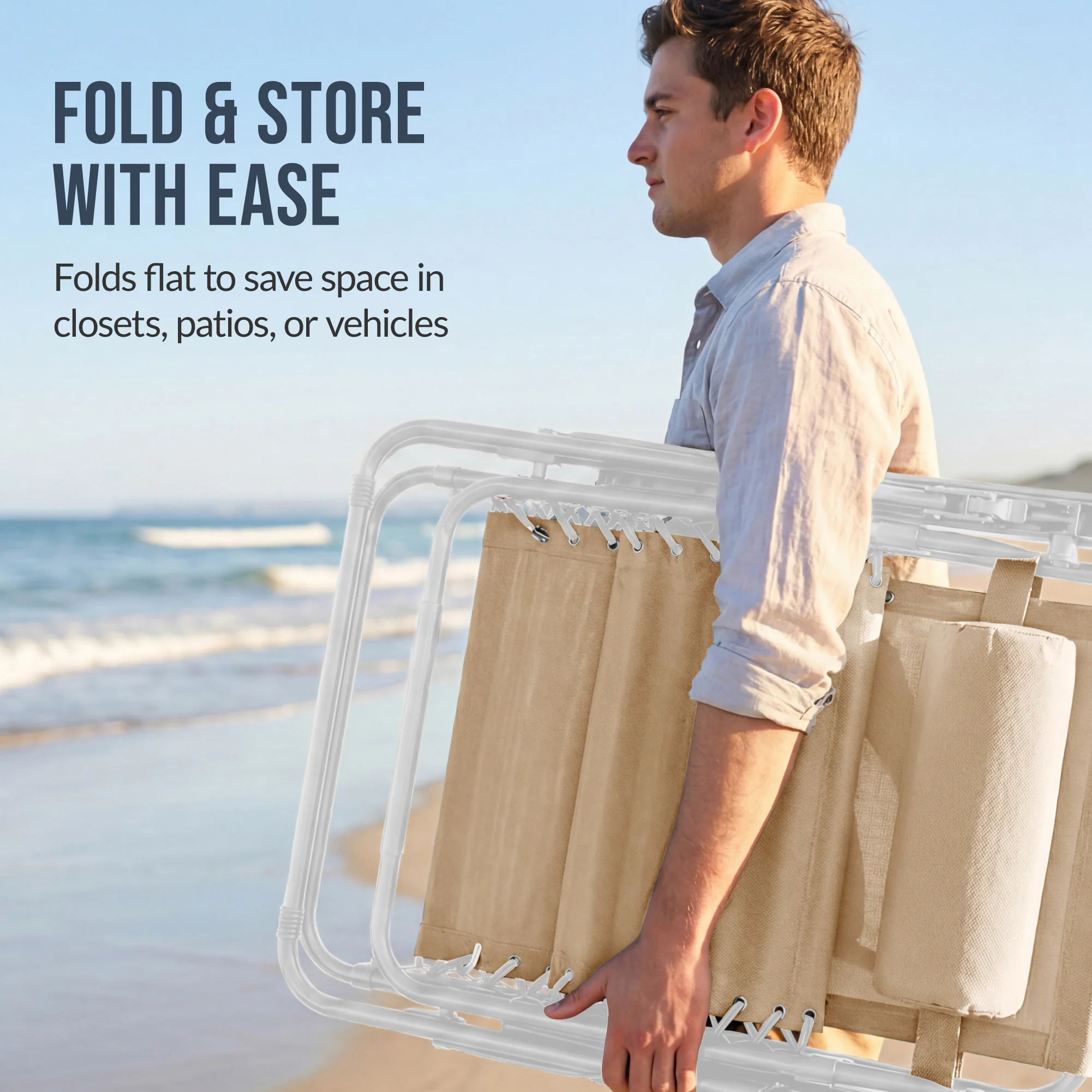 Set of 2 Extra Wide Adjustable Zero Gravity Patio Chair Recliners - Image 79
