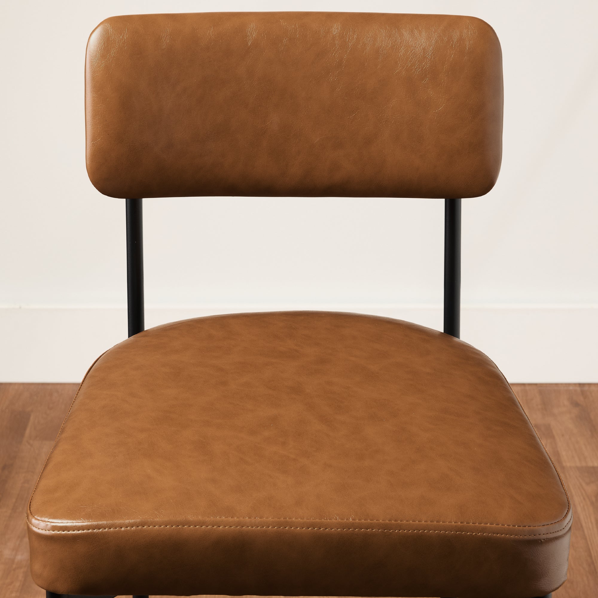 Set of 3 Armless Counter Height Bar Stools, Modern PU Faux Leather Stools - Image 36