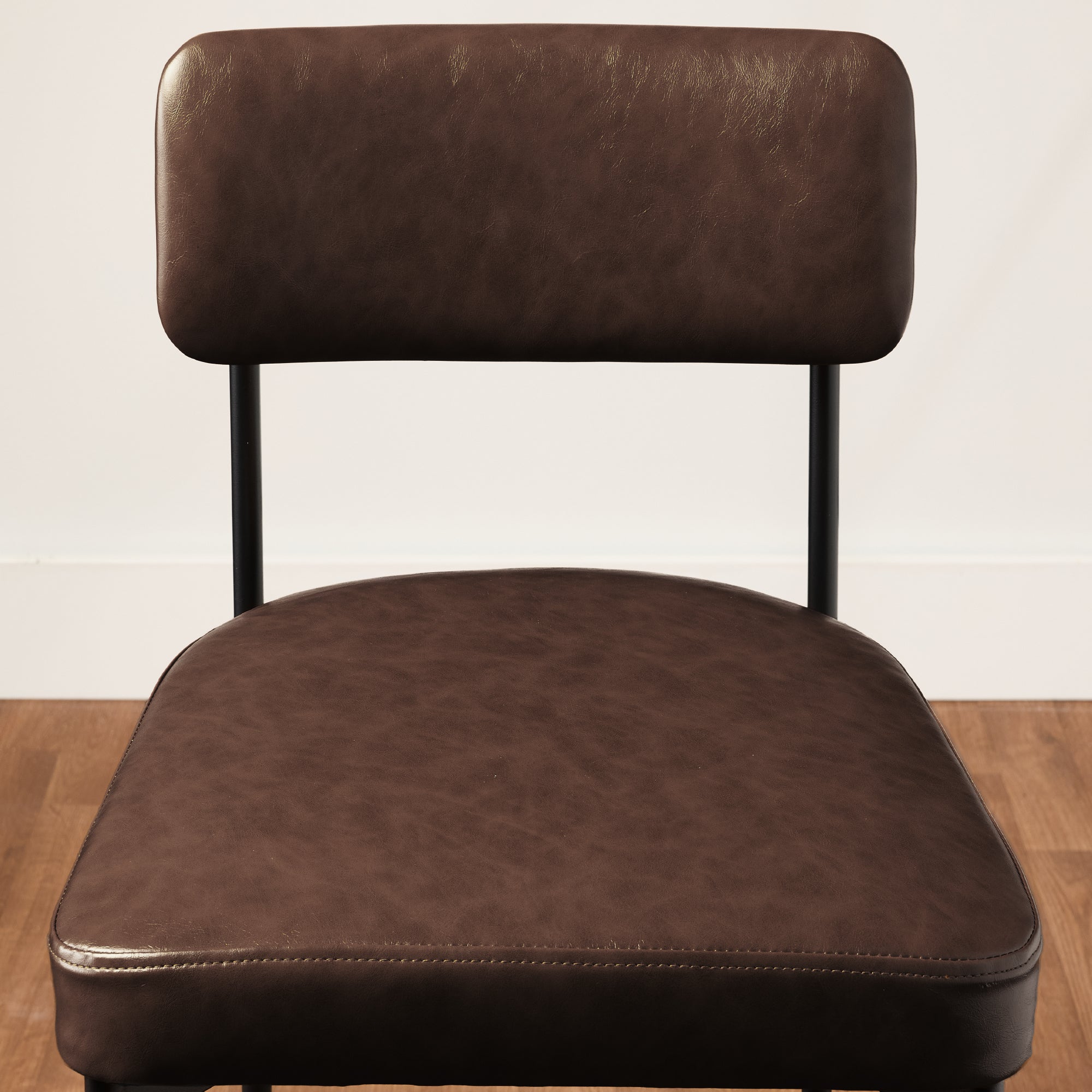 Set of 3 Armless Counter Height Bar Stools, Modern PU Faux Leather Stools - Image 9