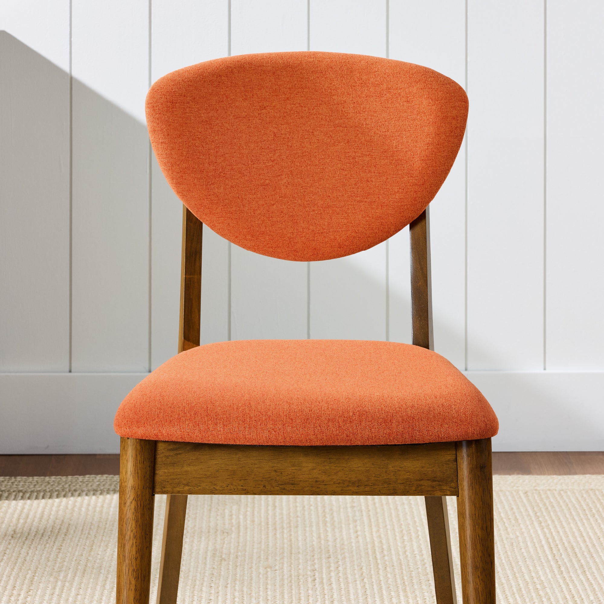 Set of 4 Wooden Dining Chairs, Wood Modern Farmhouse Upholstered Chairs - Image 4