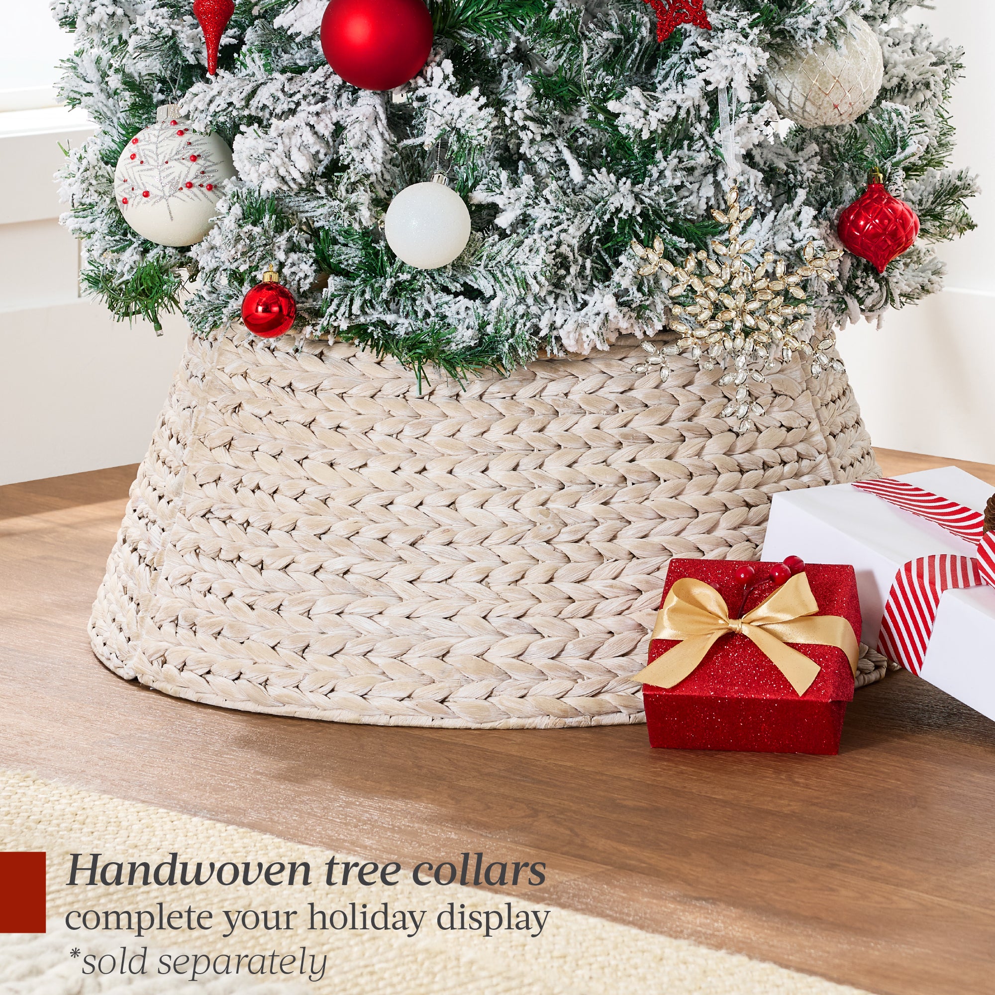 Snow Flocked Artificial Pencil Christmas Tree w/ Stand - Image 31