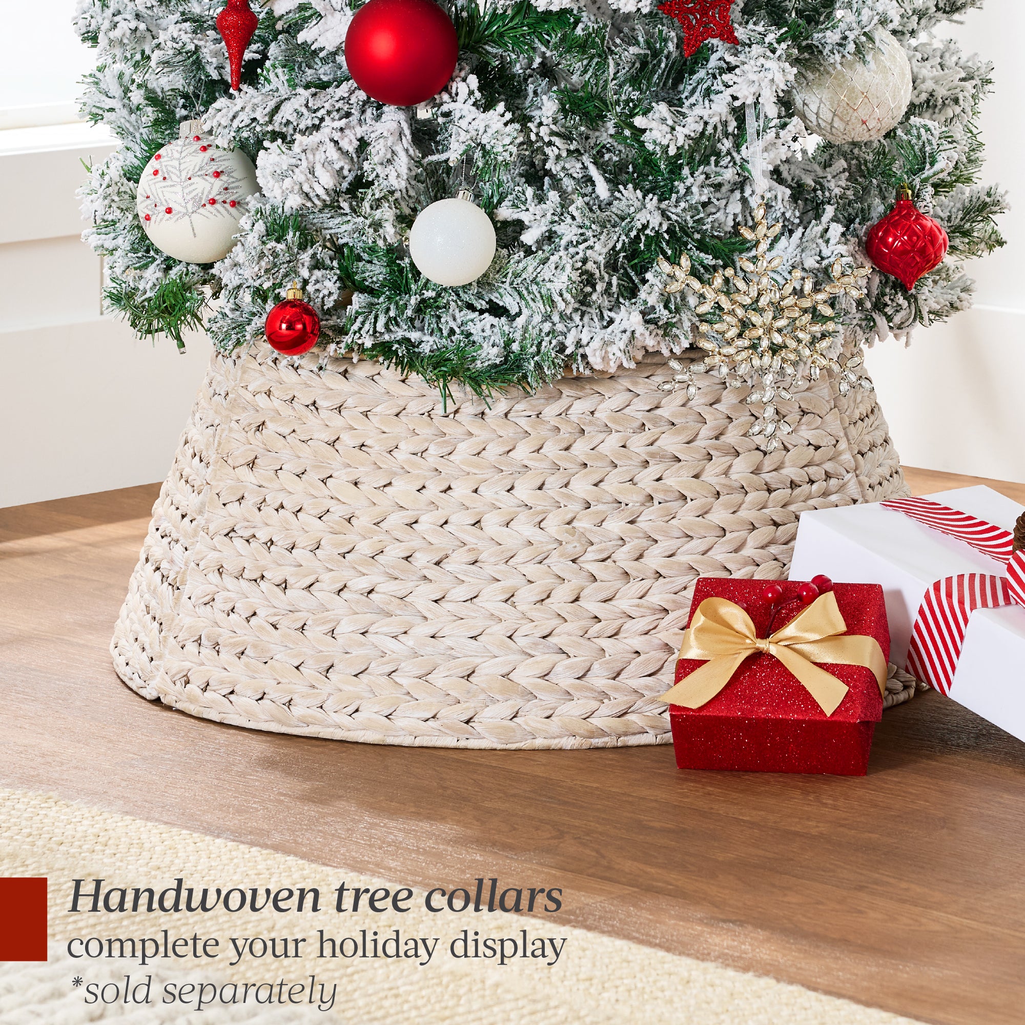 Snow Flocked Artificial Pencil Christmas Tree w/ Stand - Image 7