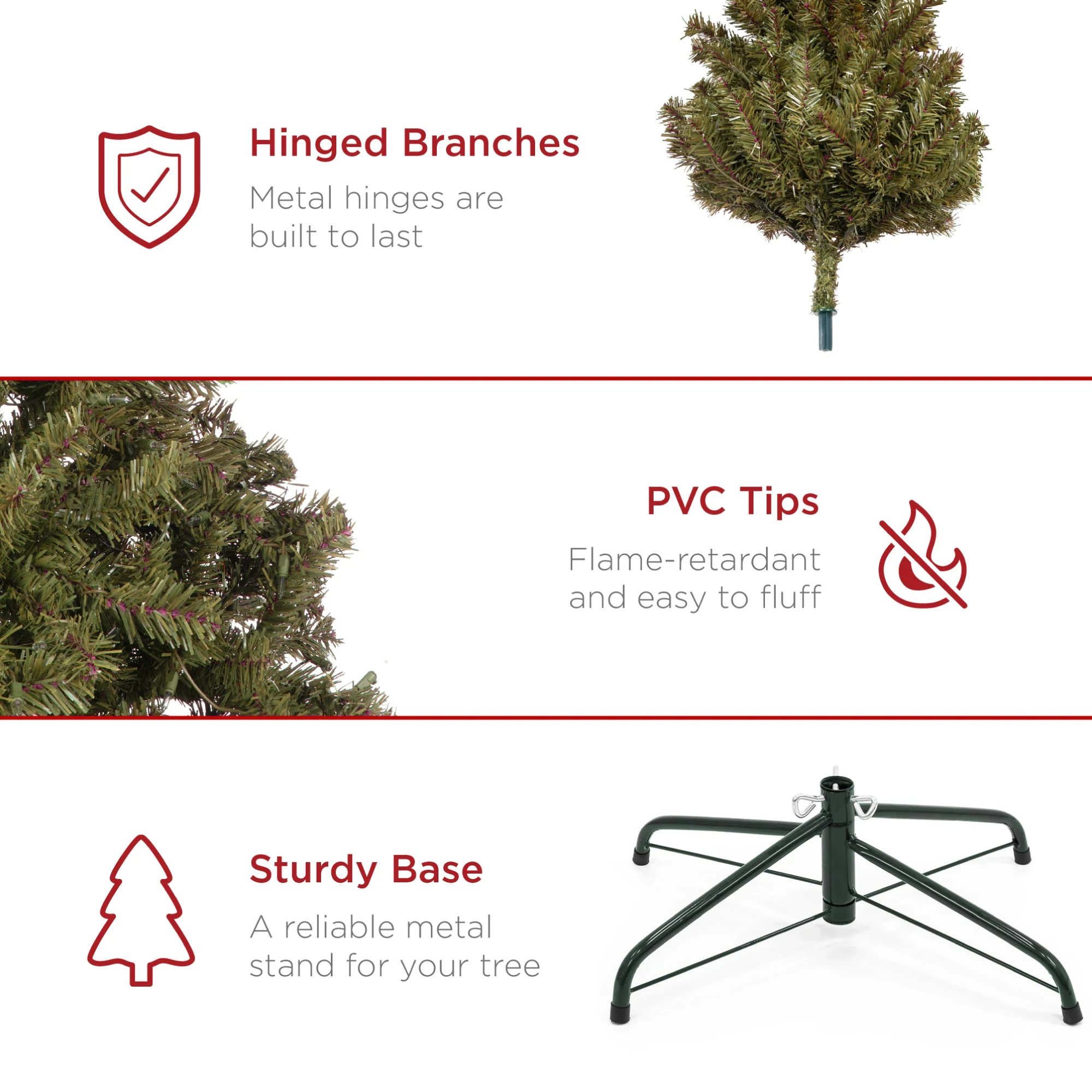 Unlit Artificial Green Spruce Christmas Tree, w/Easy Assembly - Image 20
