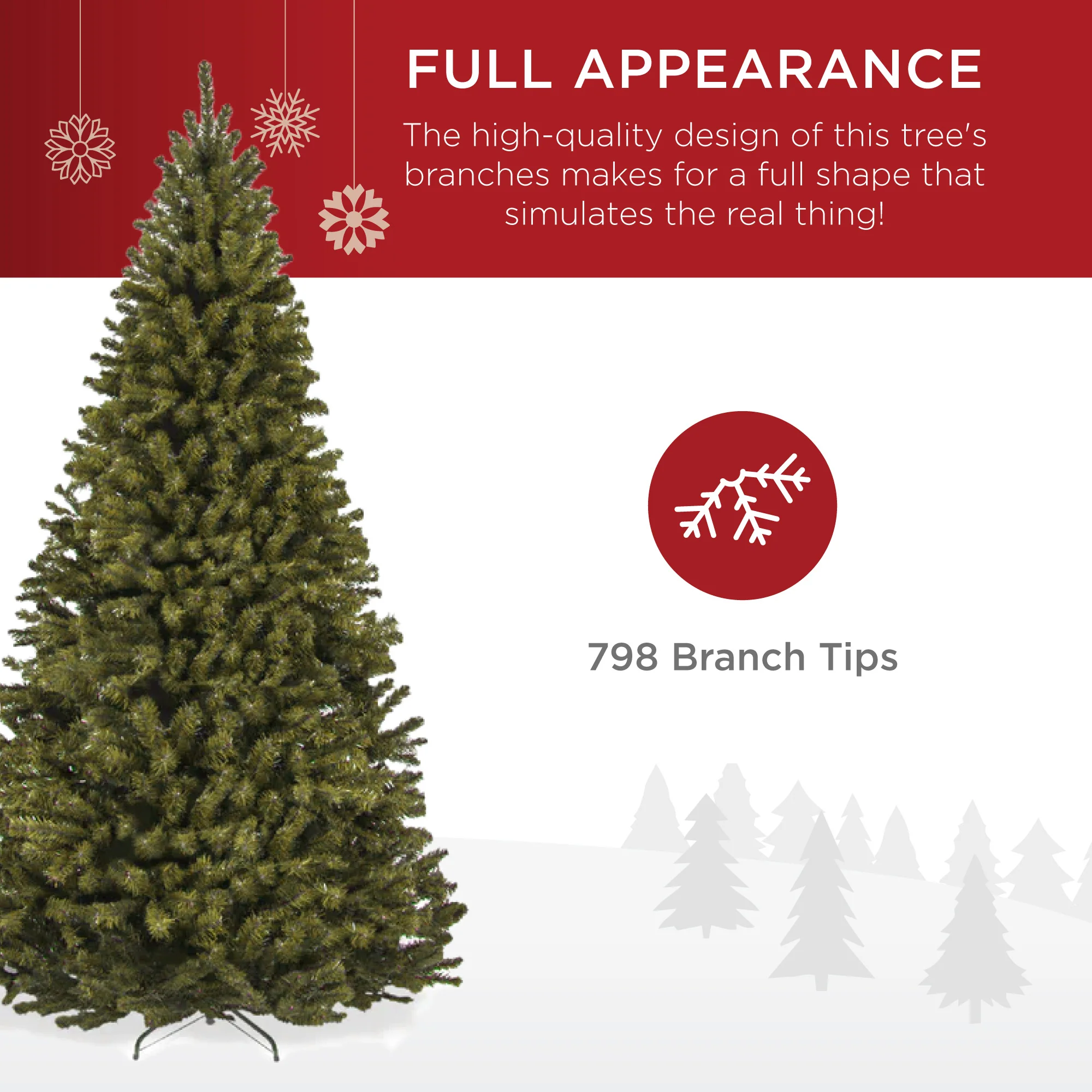 Unlit Artificial Green Spruce Christmas Tree, w/Easy Assembly - Image 4