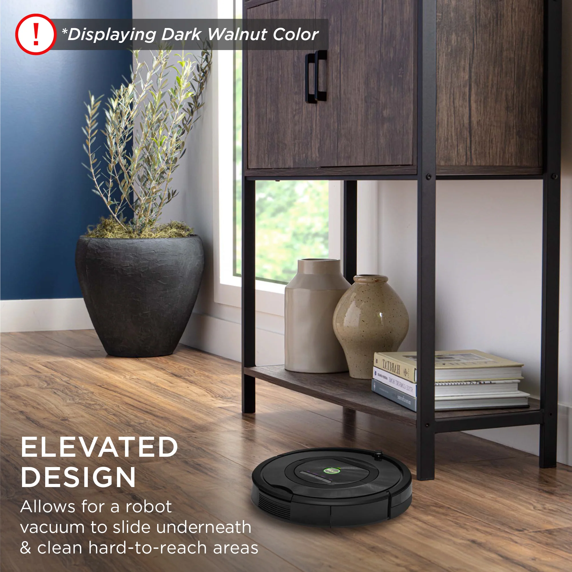 Storage Bookshelf for Living Room, Walkway w/ Cabinet, Elevated Design - Image 3