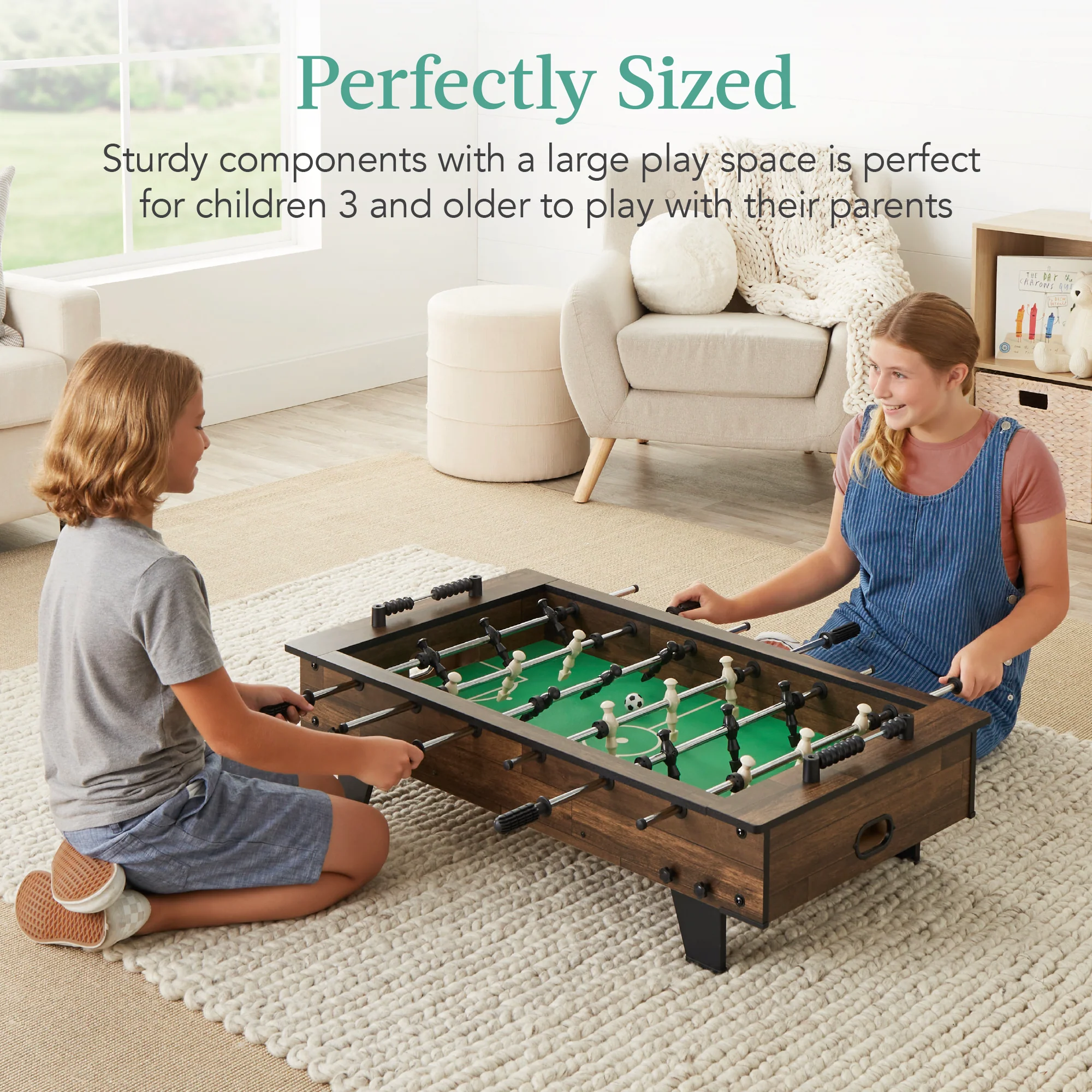 Tabletop Foosball Table, Arcade Table Soccer w/ 2 Balls - 40in - Image 11