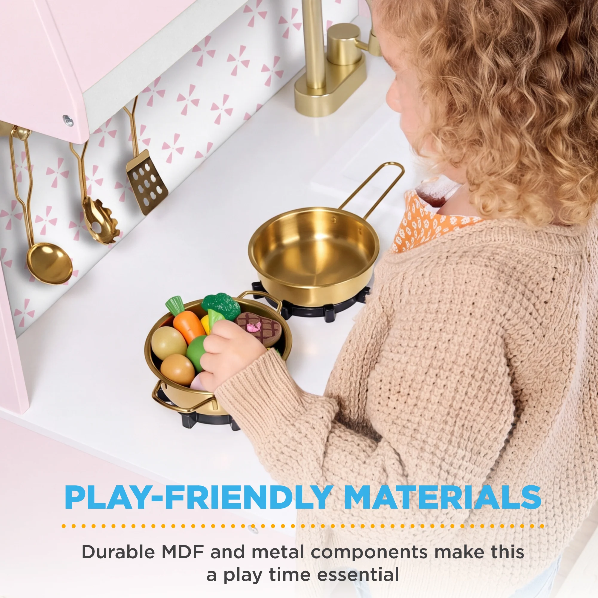 Toddler Kitchen Playset - Pretend Cooking Set - Image 17