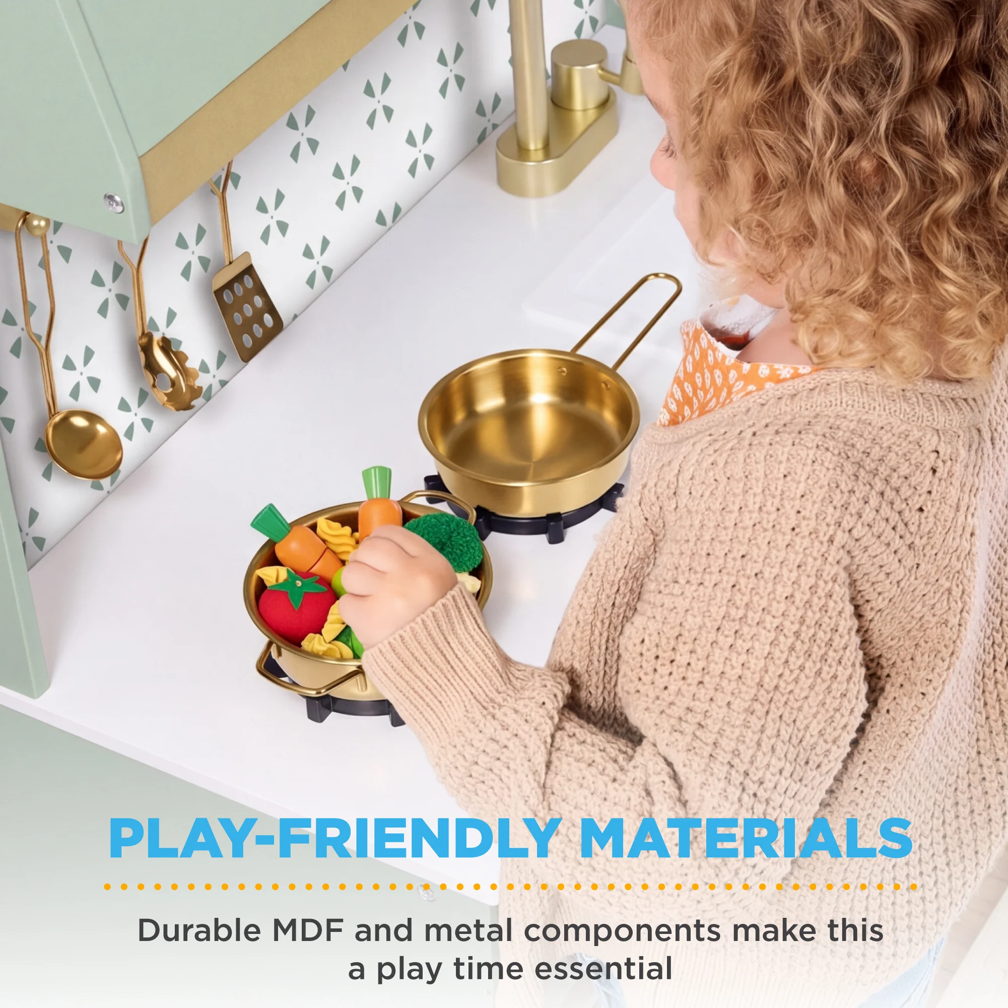 Toddler Kitchen Playset - Pretend Cooking Set - Image 8