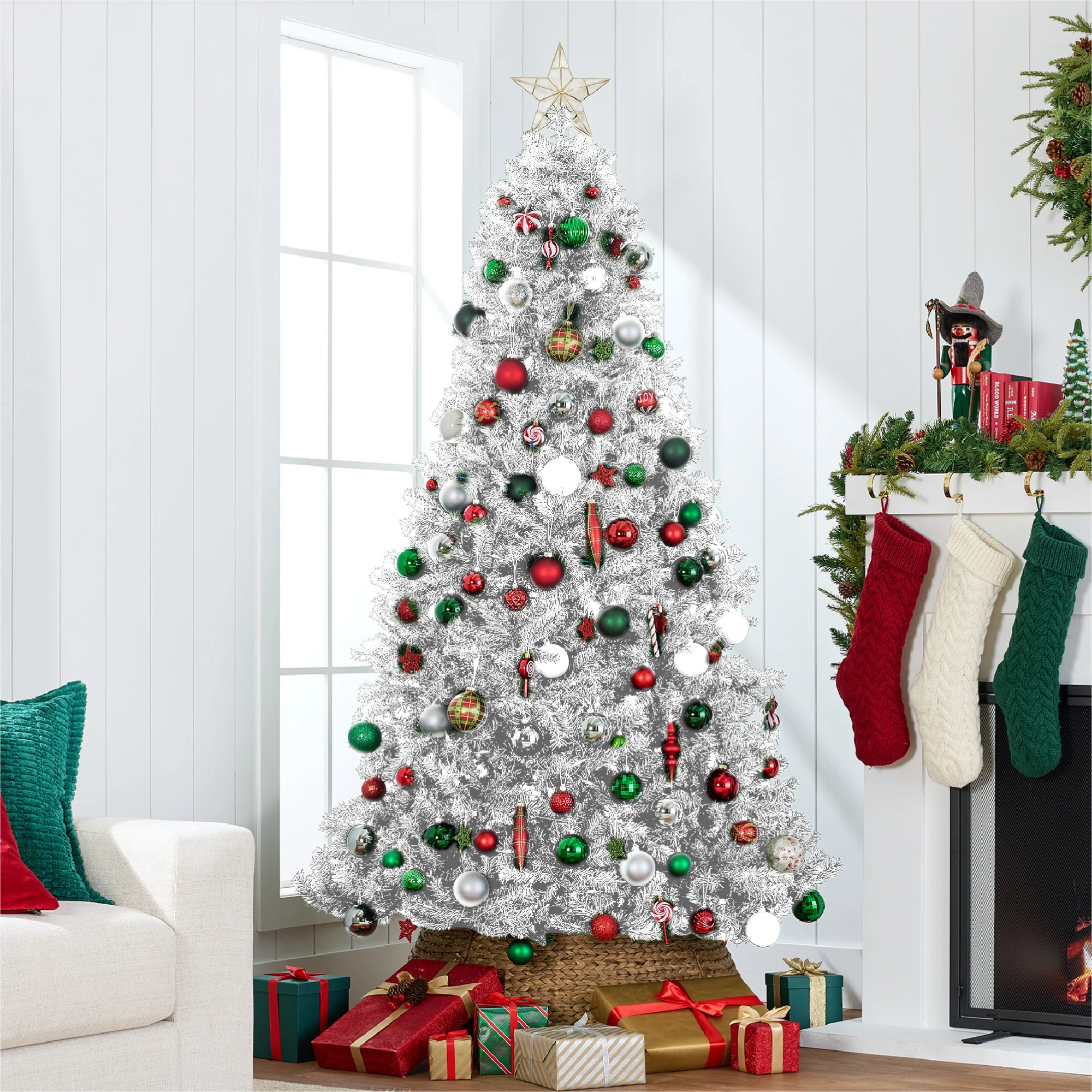 Unlit Artificial White Spruce Christmas Tree, w/Easy Assembly - Image 3
