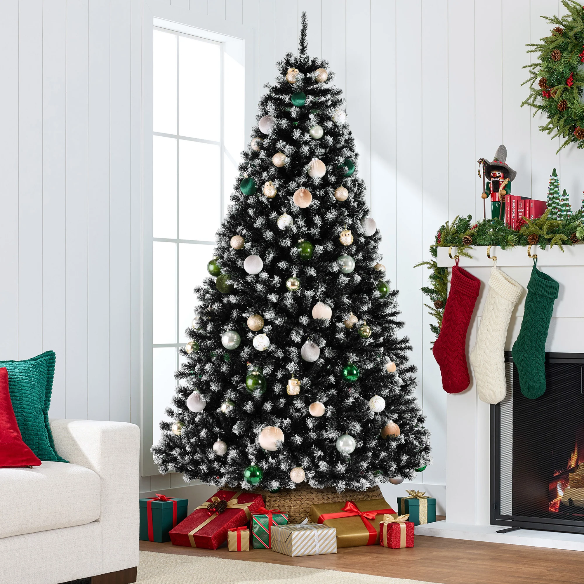 Unlit Frosted Artificial Black Spruce Christmas Tree, w/Easy Assembly - Image 10