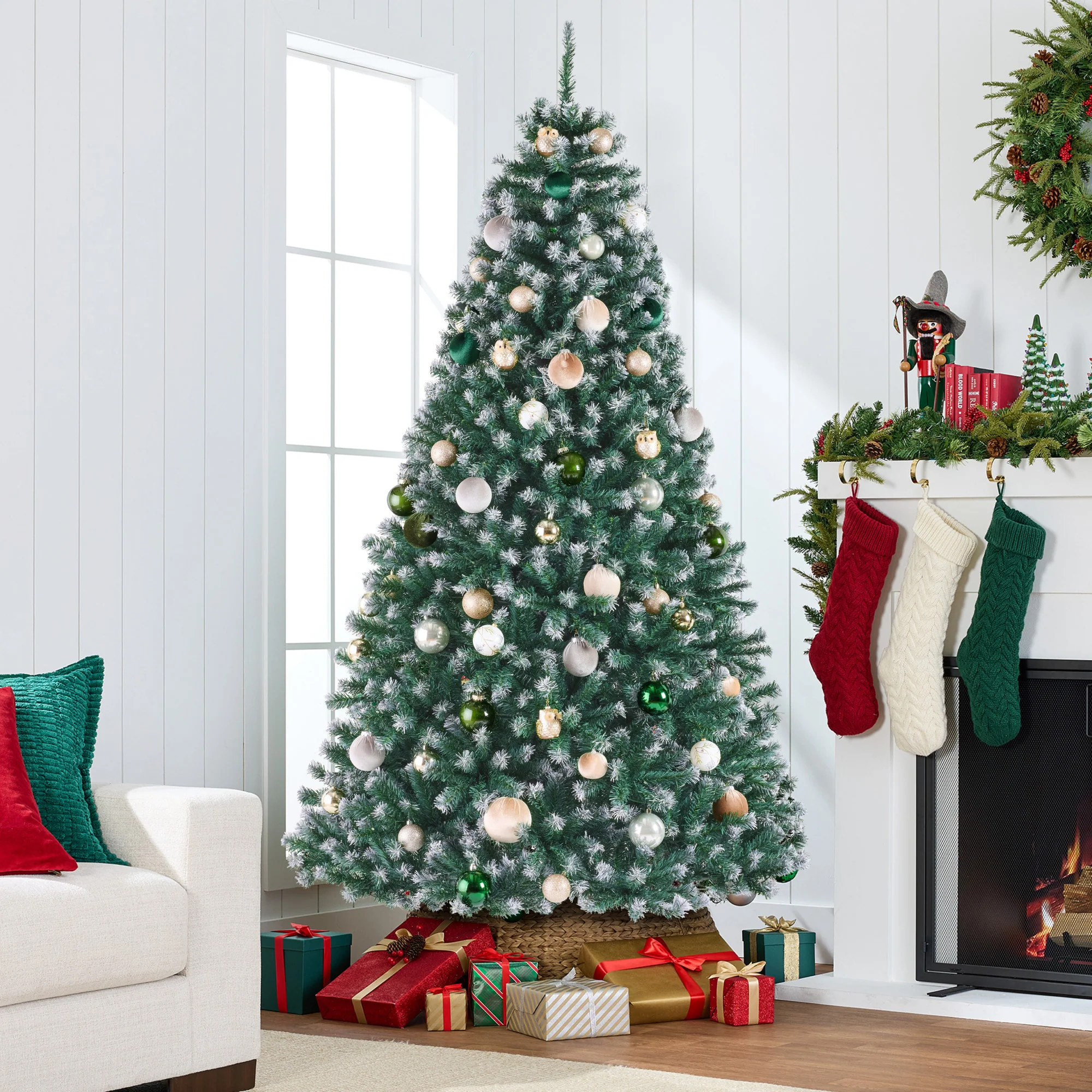 Unlit Frosted Artificial Blue Spruce Christmas Tree, w/Easy Assembly - Image 3