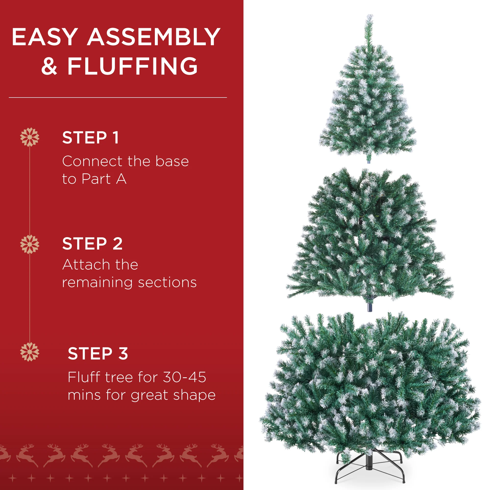 Unlit Frosted Artificial Blue Spruce Christmas Tree, w/Easy Assembly - Image 5