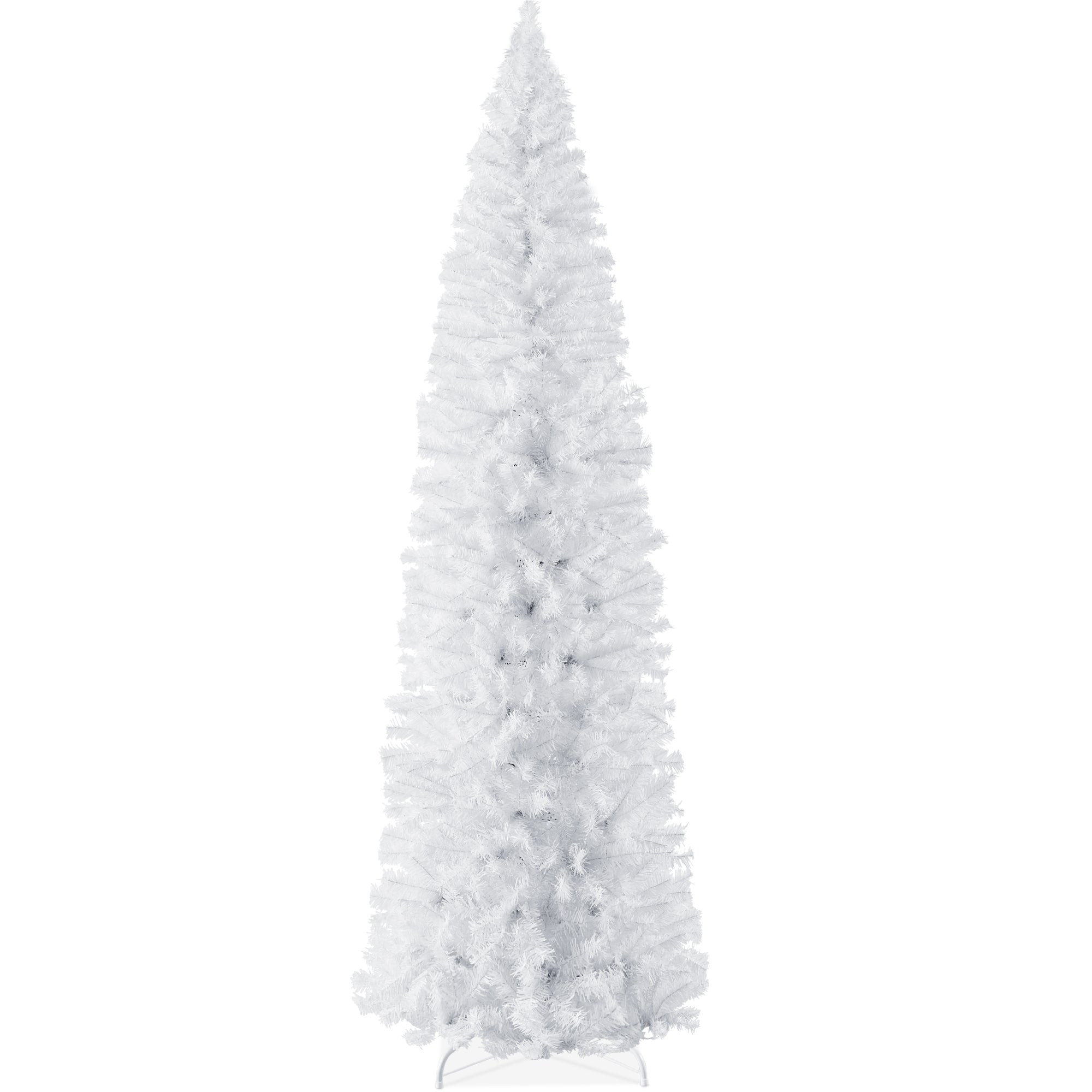 White Artificial Pencil Holiday Christmas Tree - Image 16