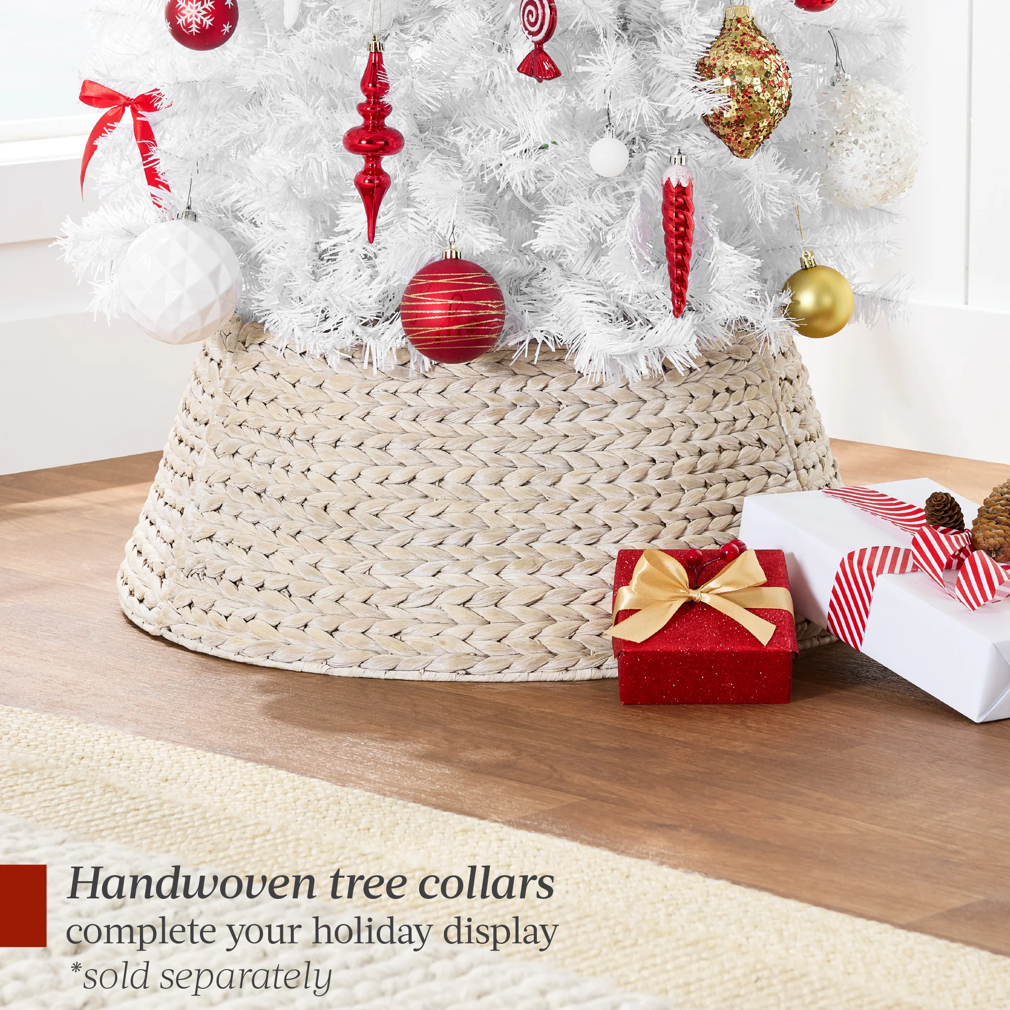 White Artificial Pencil Holiday Christmas Tree - Image 30