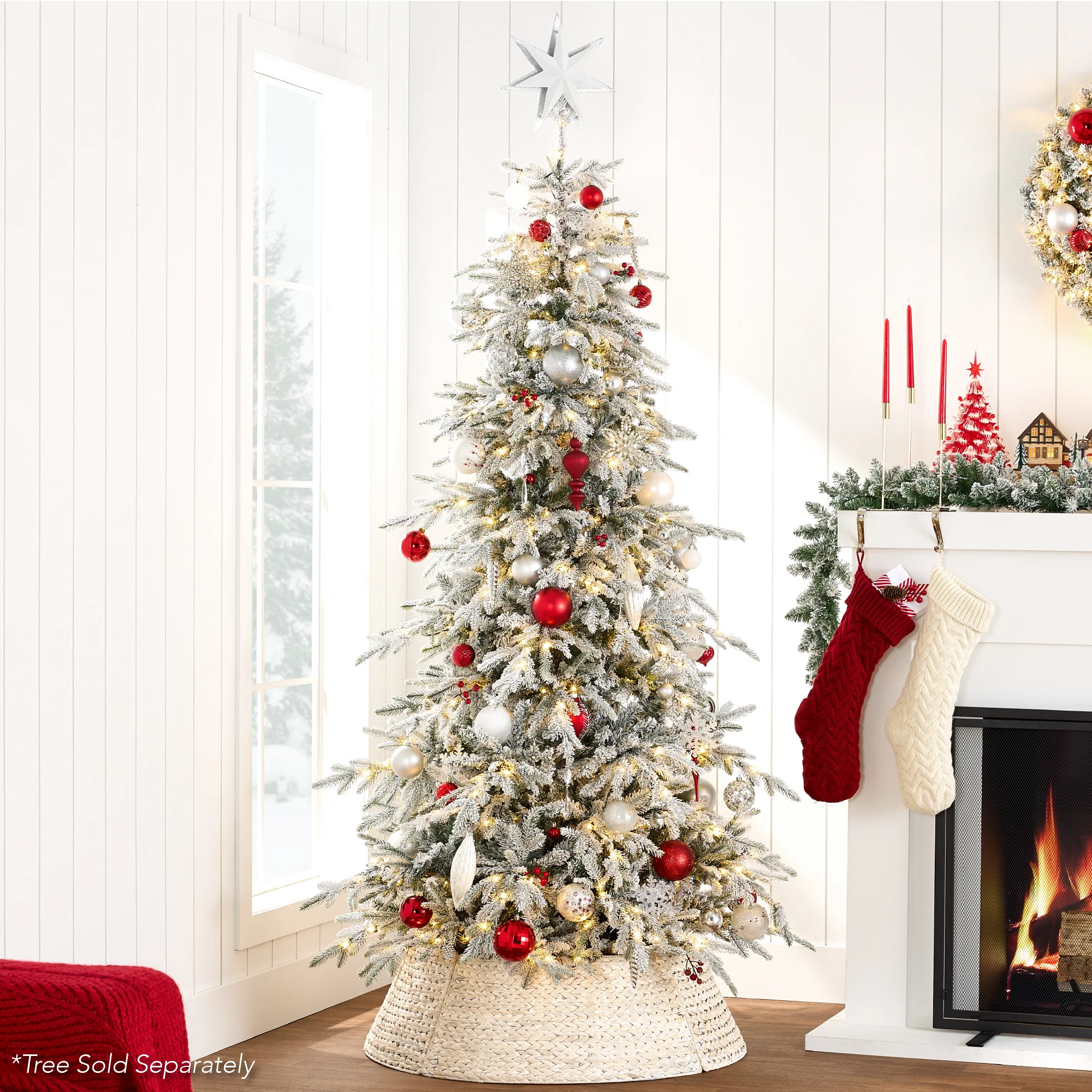 Woven Hyacinth Christmas Holiday Tree Collar - 36in - Image 32
