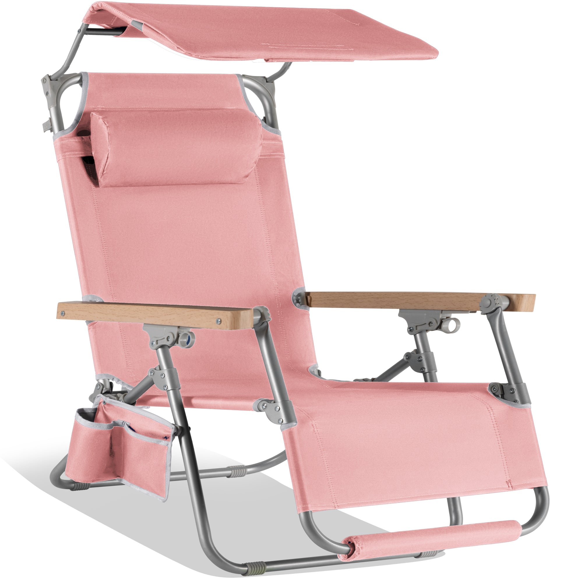 Zero Gravity Beach Chair with Adjustable Canopy and Carry Straps - Image 10