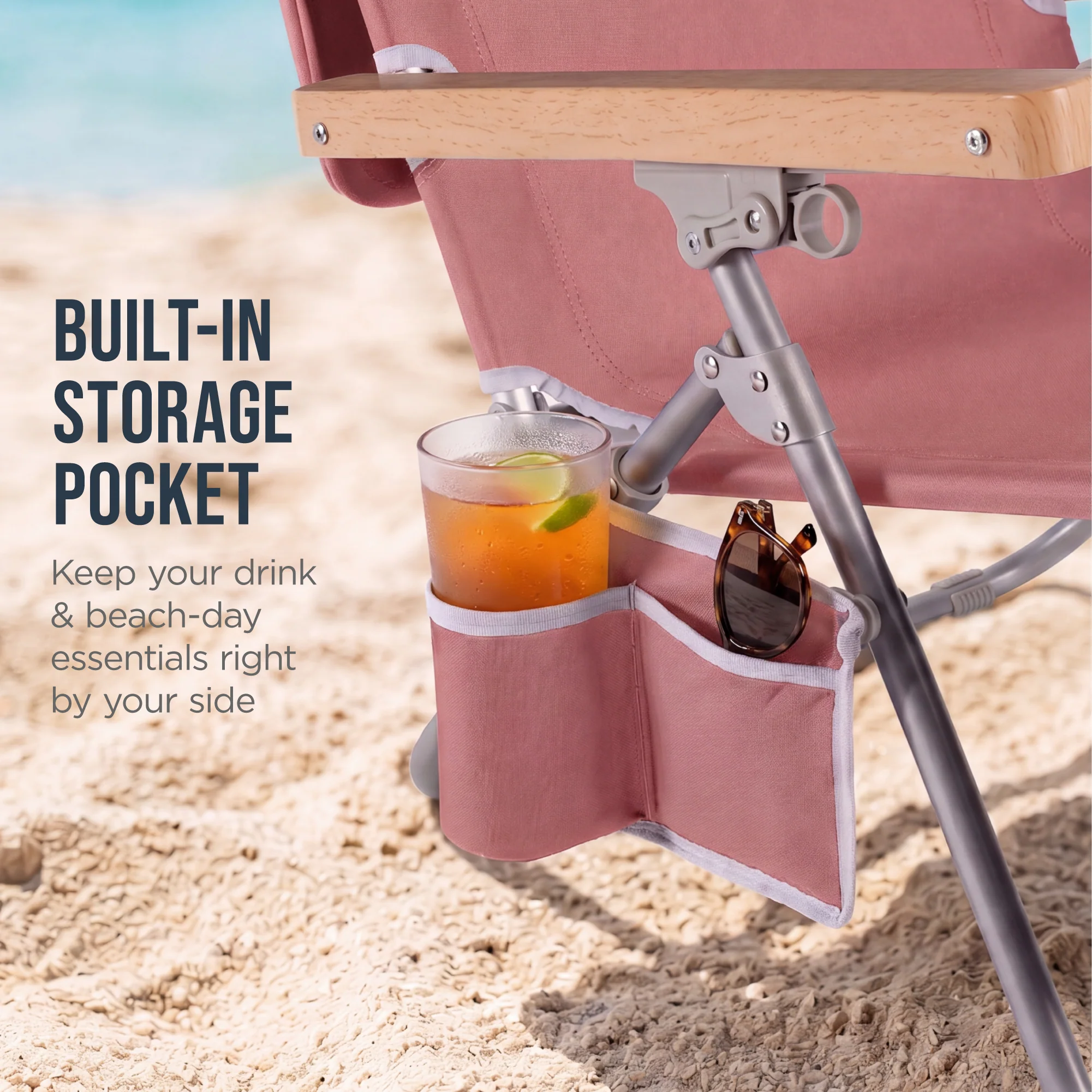 Zero Gravity Beach Chair with Adjustable Canopy and Carry Straps - Image 17